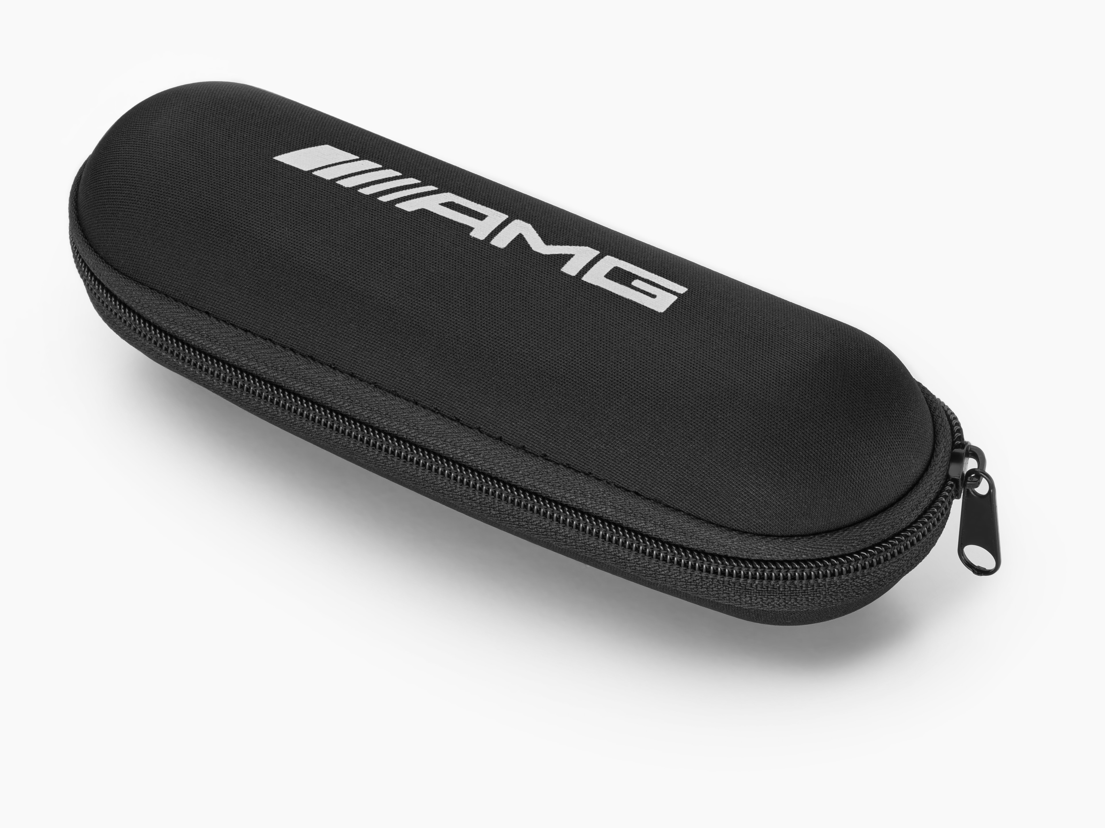 Parapluie de poche AMG - noir / blanc, Aluminium / Acier / Polyester