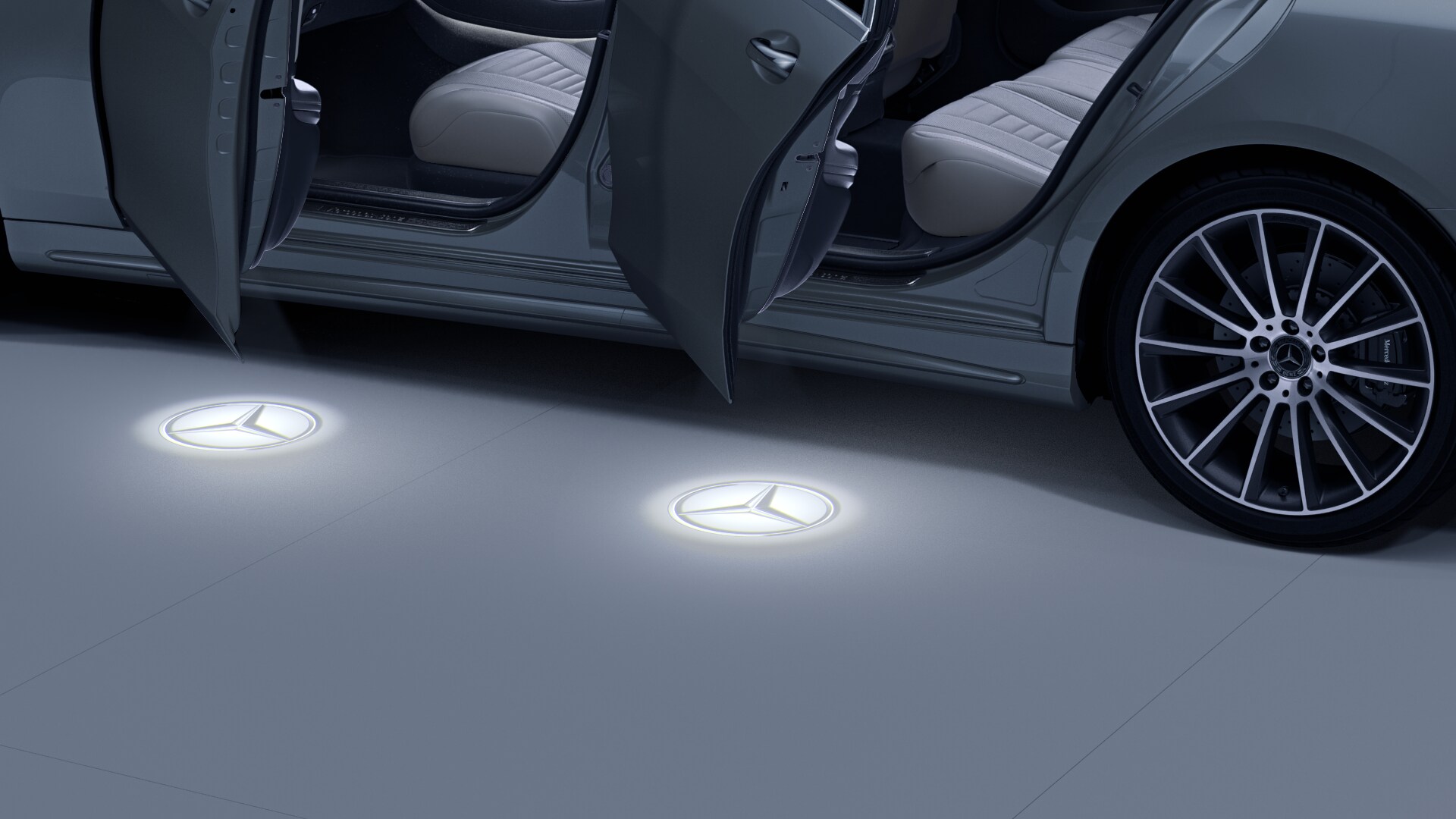 Projecteur de logo LED, Étoile Mercedes - 1 jeu