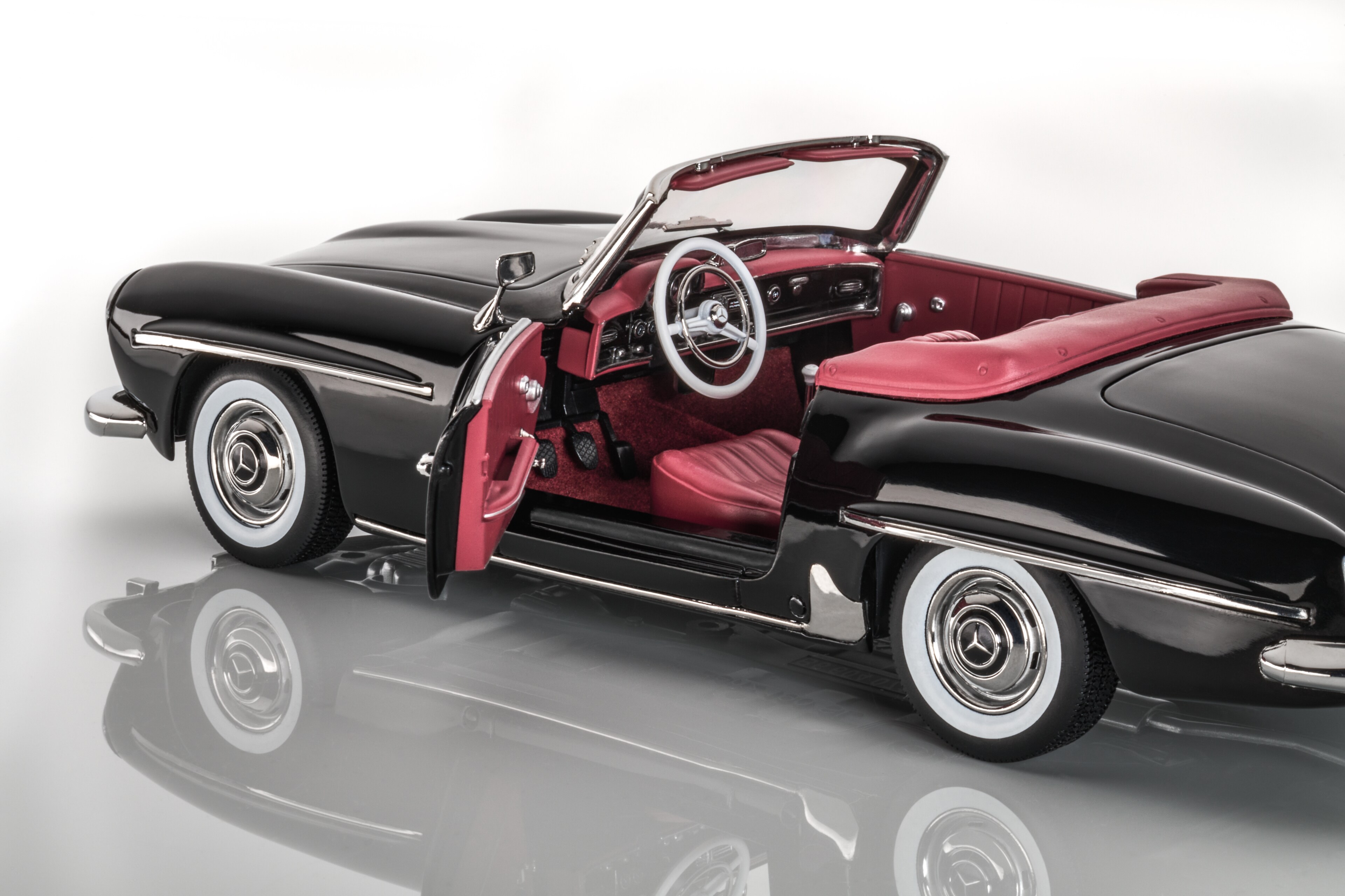 190 SL Roadster W 121 (1954-1963) - noir, Norev, 1:18