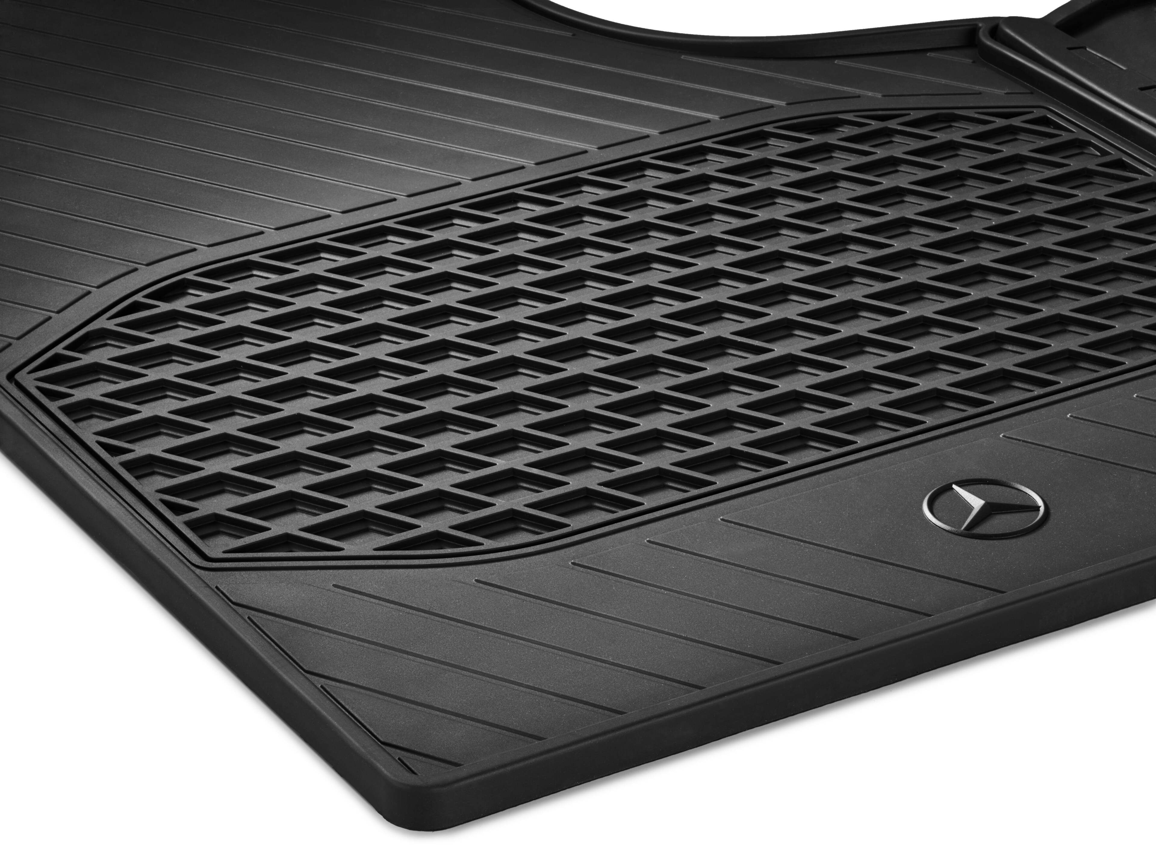 Tapis toutes saisons, Tapis de sol conducteur et passager avant, avec S23 (Siège passager 2 places), Sans gaine distributrice d'air au sol (H00), 2 pièces - RL, noir