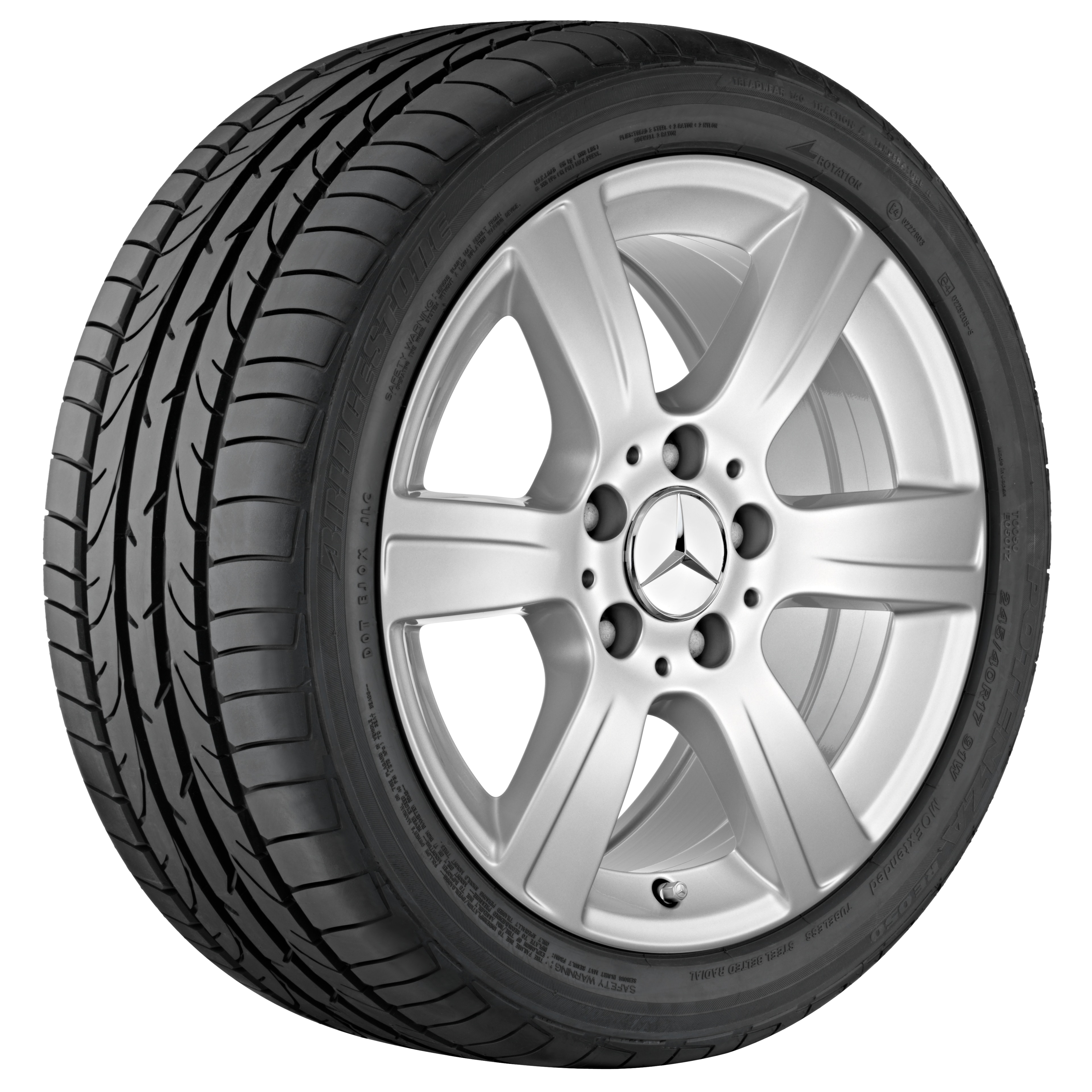 Jante à 6 branches - 225/55 R16  99T, 7,5 J x 16 ET 45,5