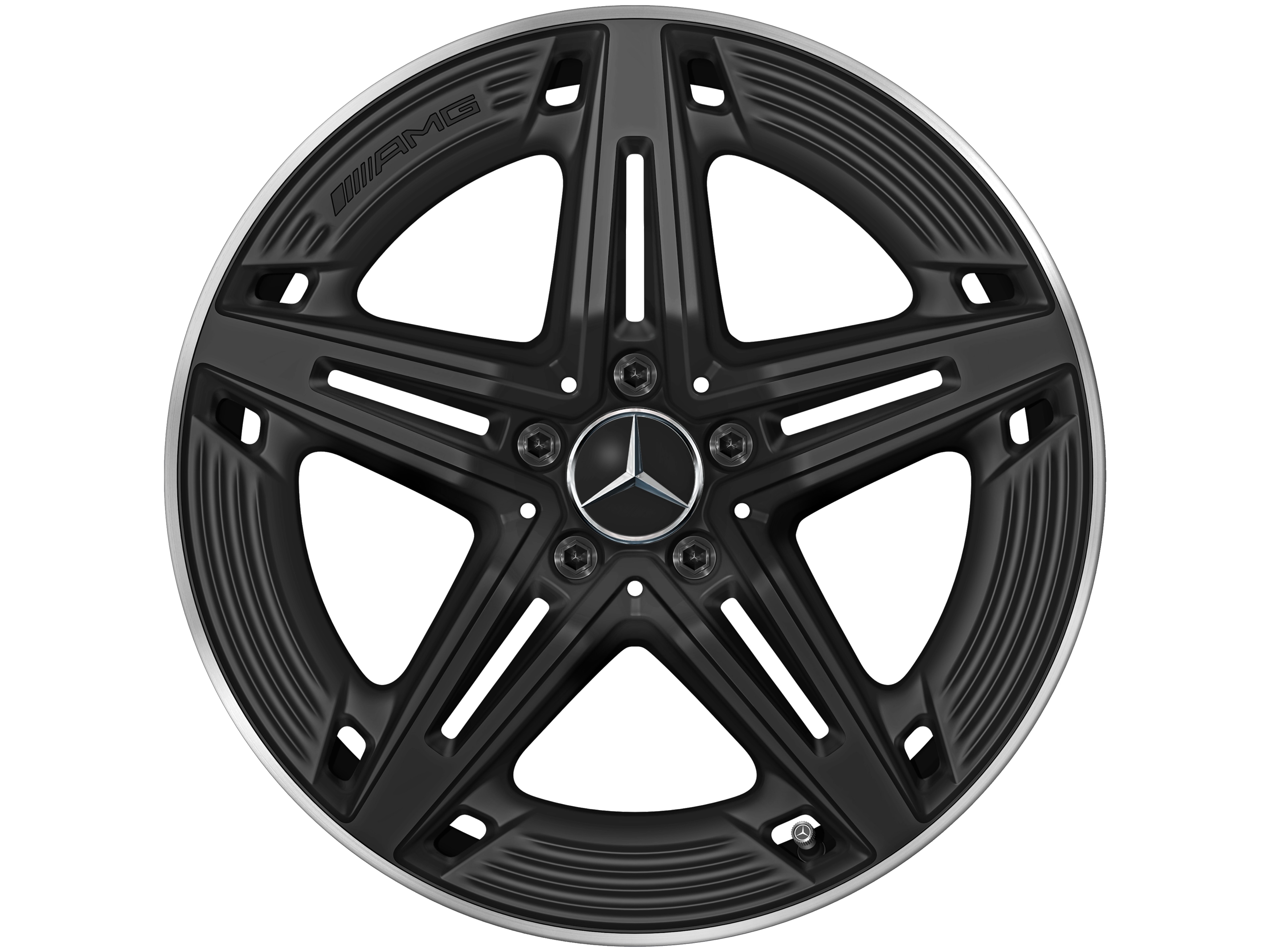 Jante AMG à 5 branches, 48,3 cm (19 pouces) - 9 J x 19 ET 52, noir, finition brillante