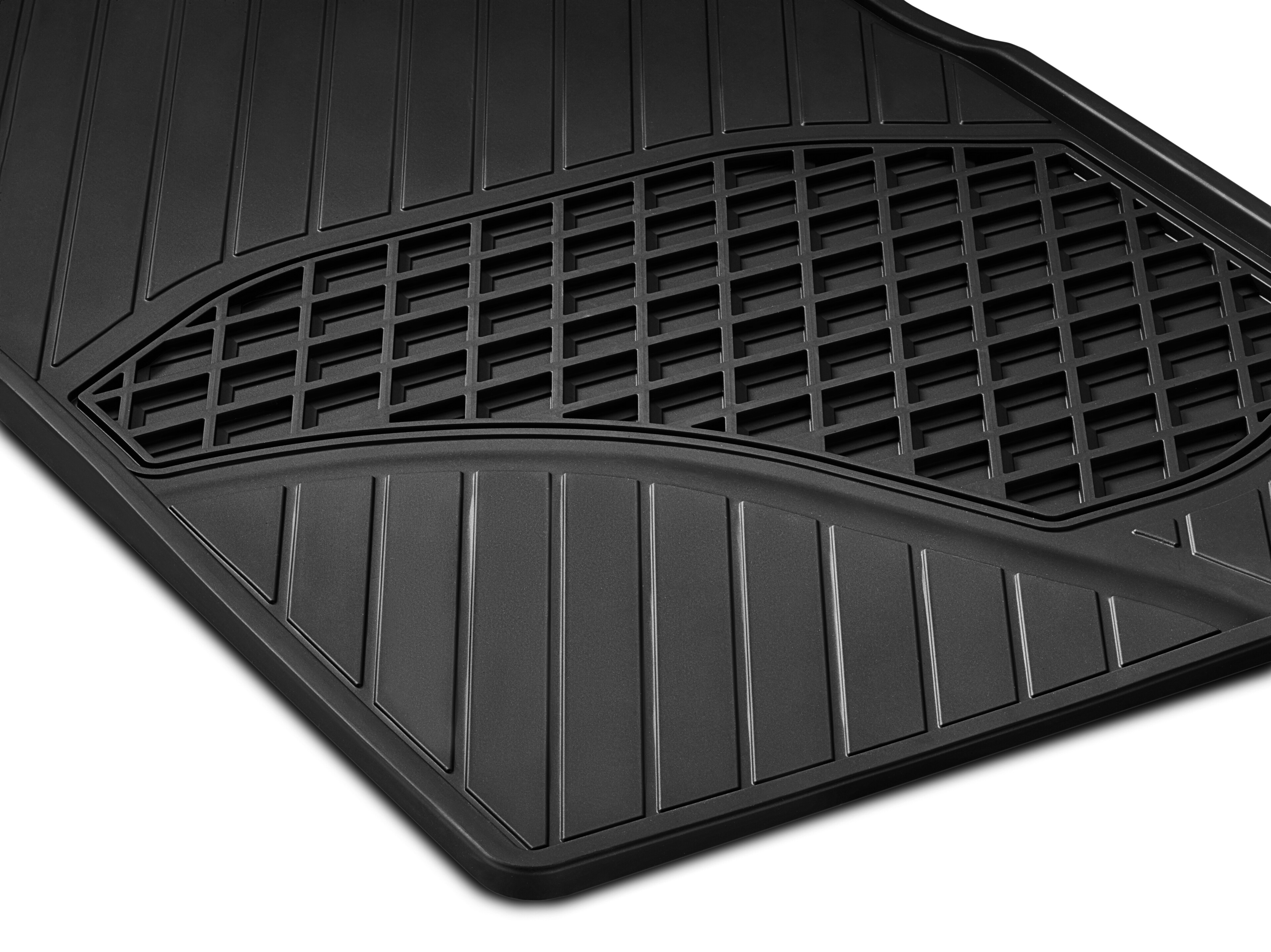 Tapis toutes saisons Tapis de sol conducteur et passager avant, sans extincteur (code Y16), 2 pièces - LL, noir
