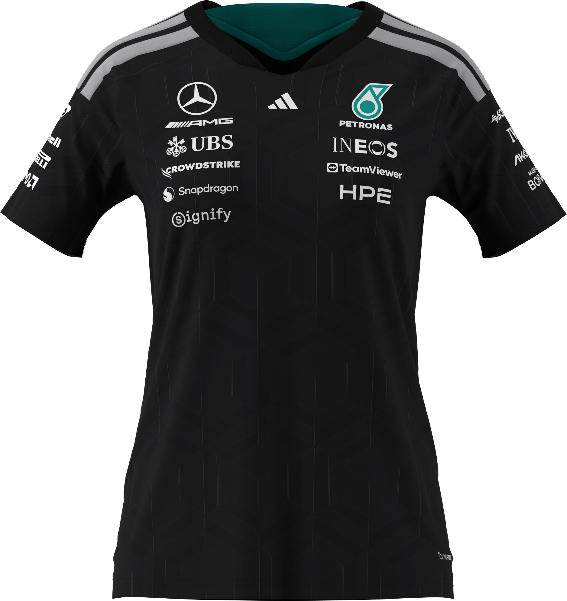 T-shirt femme, Pilote, Mercedes-AMG F1 - noir, L