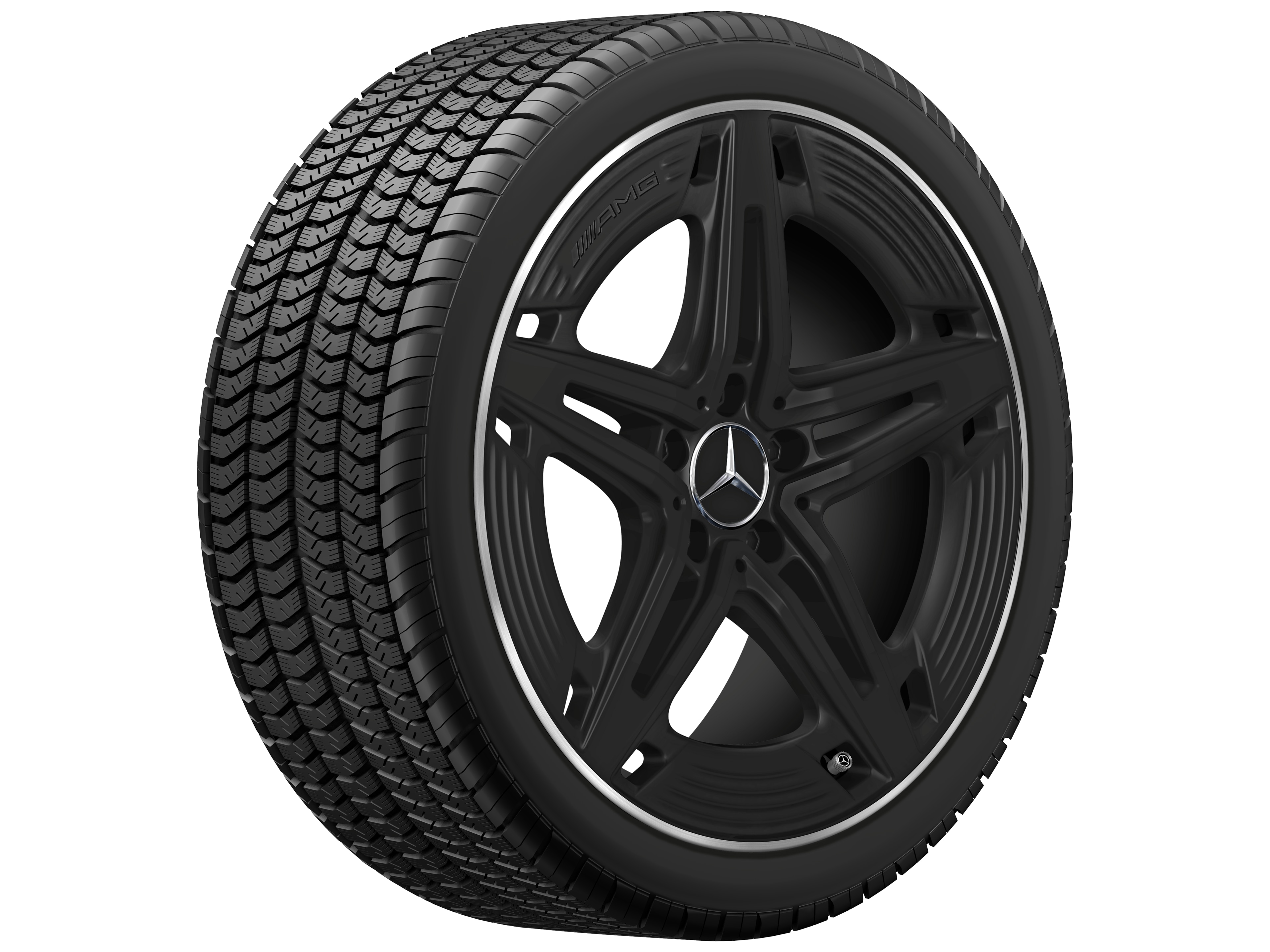 Jante AMG à 5 branches, 48,3 cm (19 pouces) - 9 J x 19 ET 52, noir, finition brillante