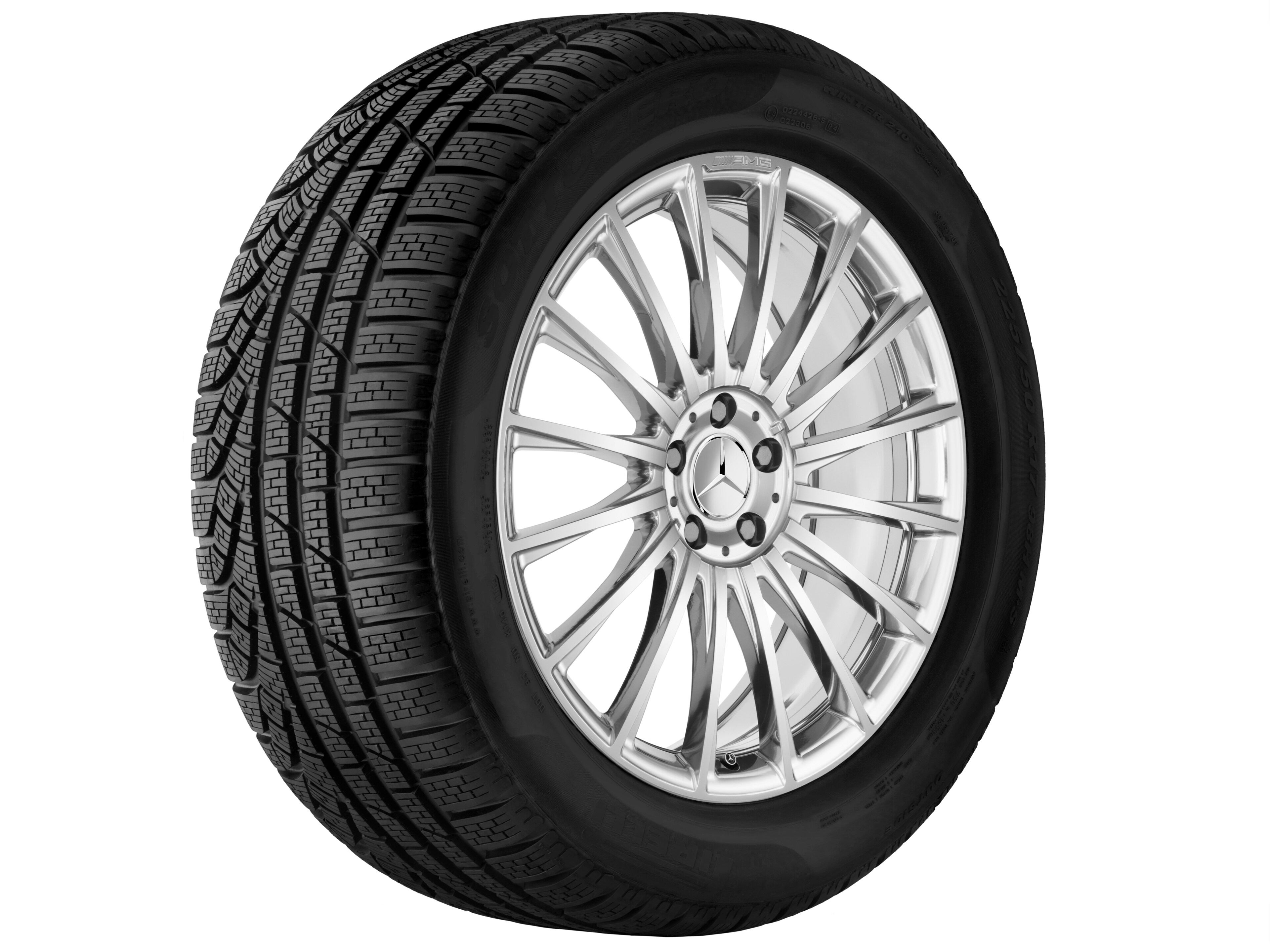 Jante forgée AMG multibranches, 50,8 cm (20 pouces) - 8,5 J x 20 ET 39, gris titane, poli haute brillance