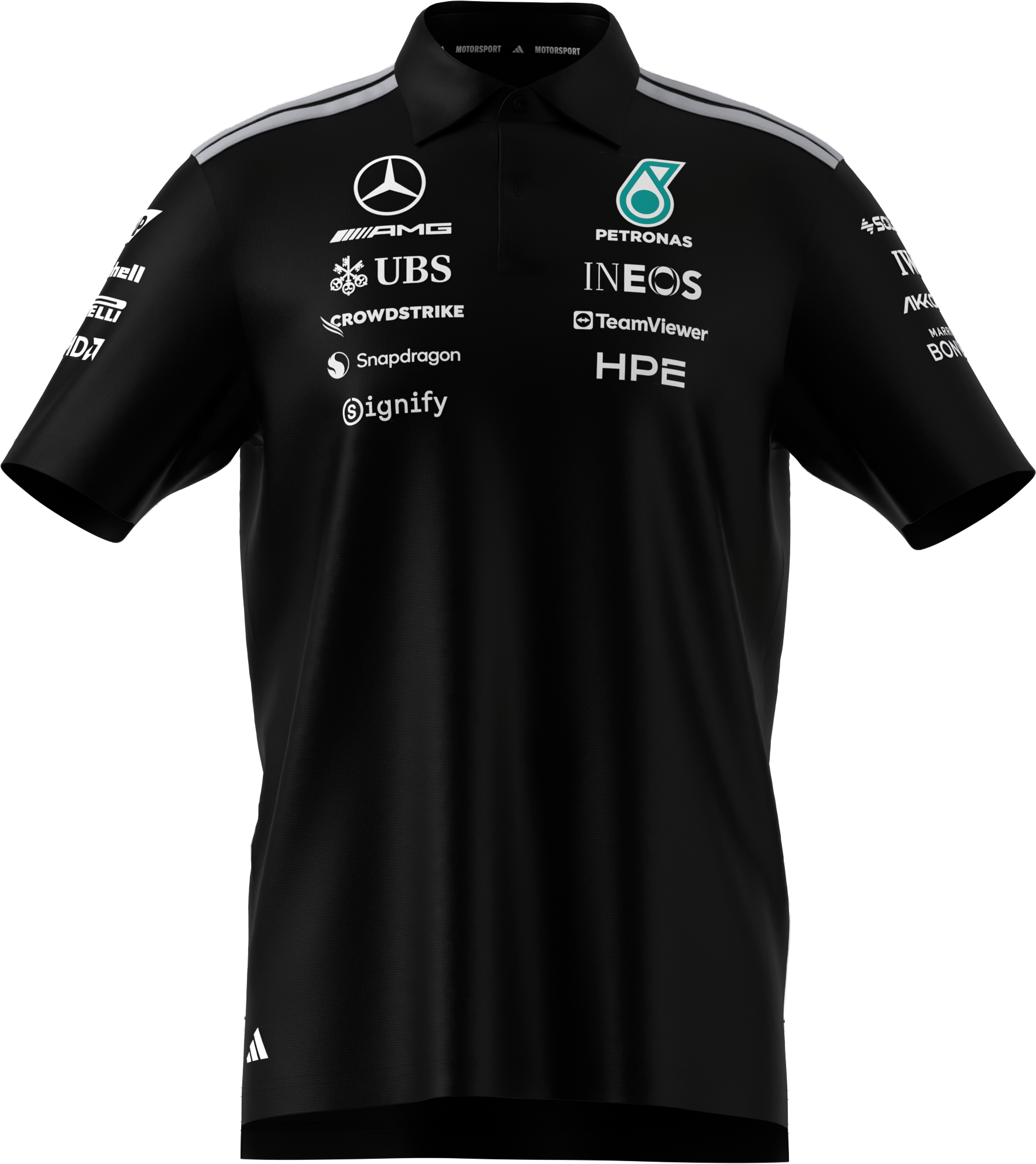 Polo homme, Écurie, Mercedes-AMG F1 - noir, M