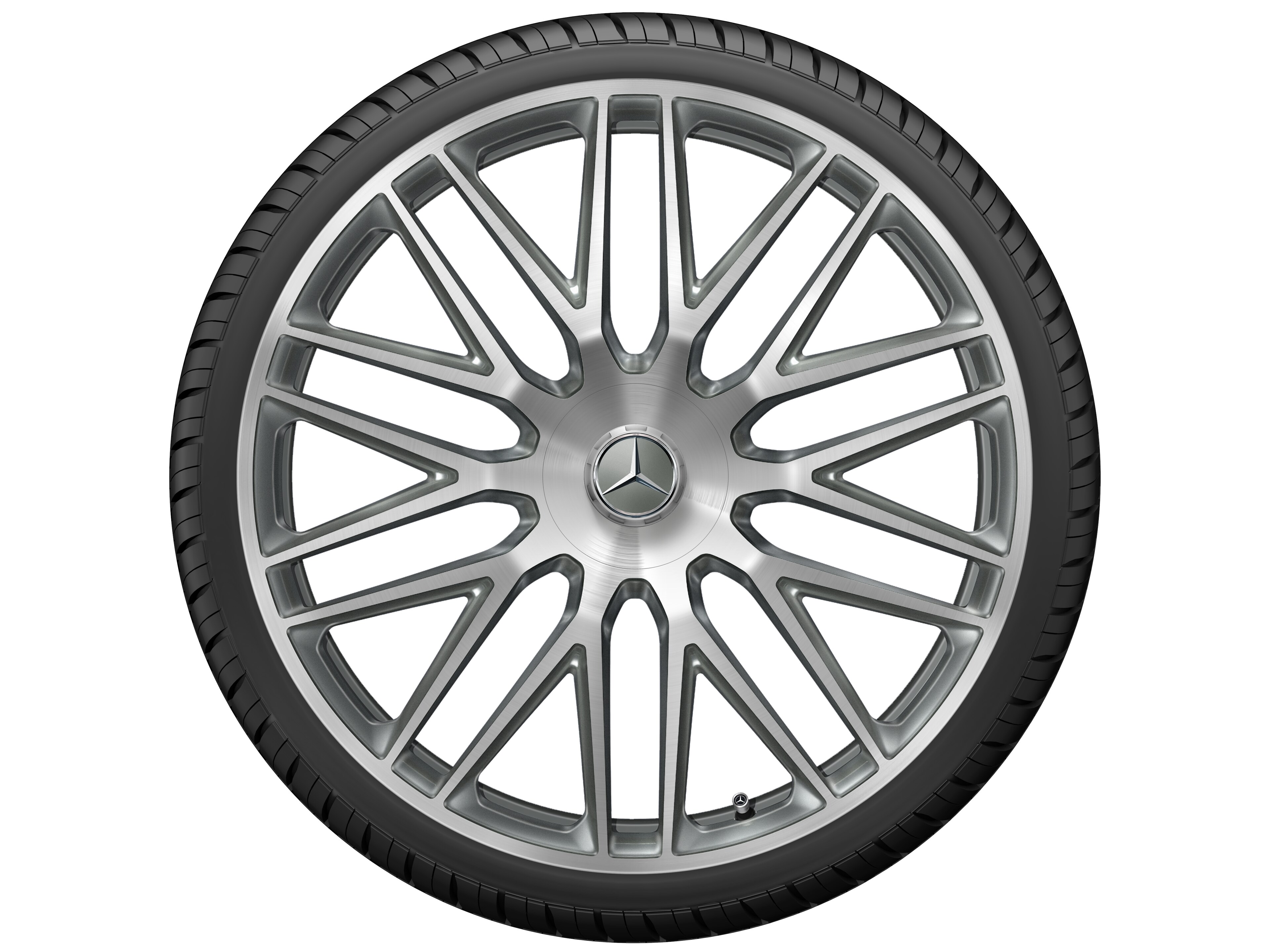Jante forgée AMG multibranches, 58,4 cm (23 pouces) - 11,5 J x 23 ET 47, gris titane, finition brillante