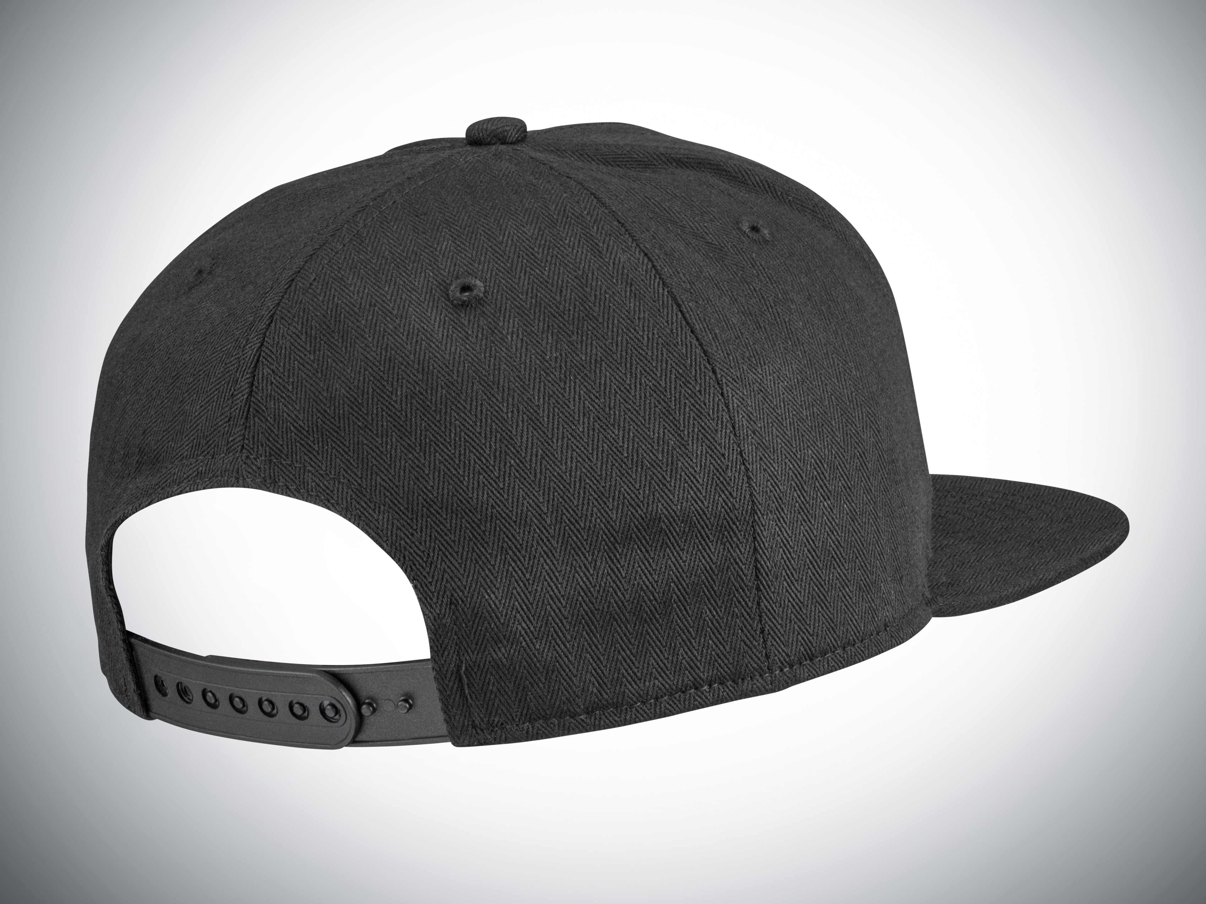 Casquette à visière plate - noir, Coton (bio)