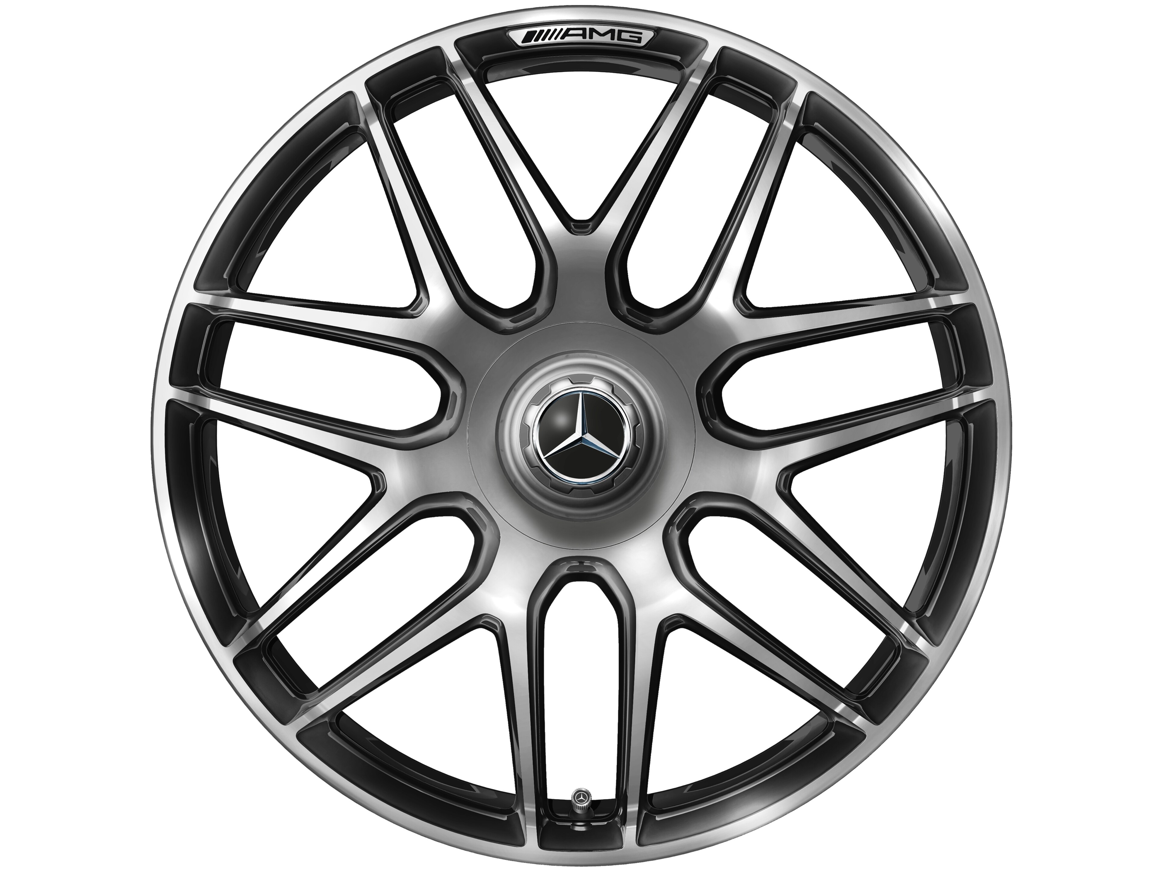 Jante forgée AMG Jante en Y, 50,8 cm (20 pouces), Rebord de jante, brillant - 9,5 J x 20 ET 25, platine foncé brillant, Rebord de jante, brillant