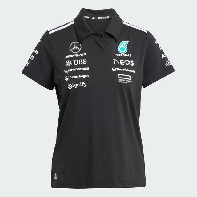 Polo femme, Écurie, Mercedes-AMG F1 - noir, XL