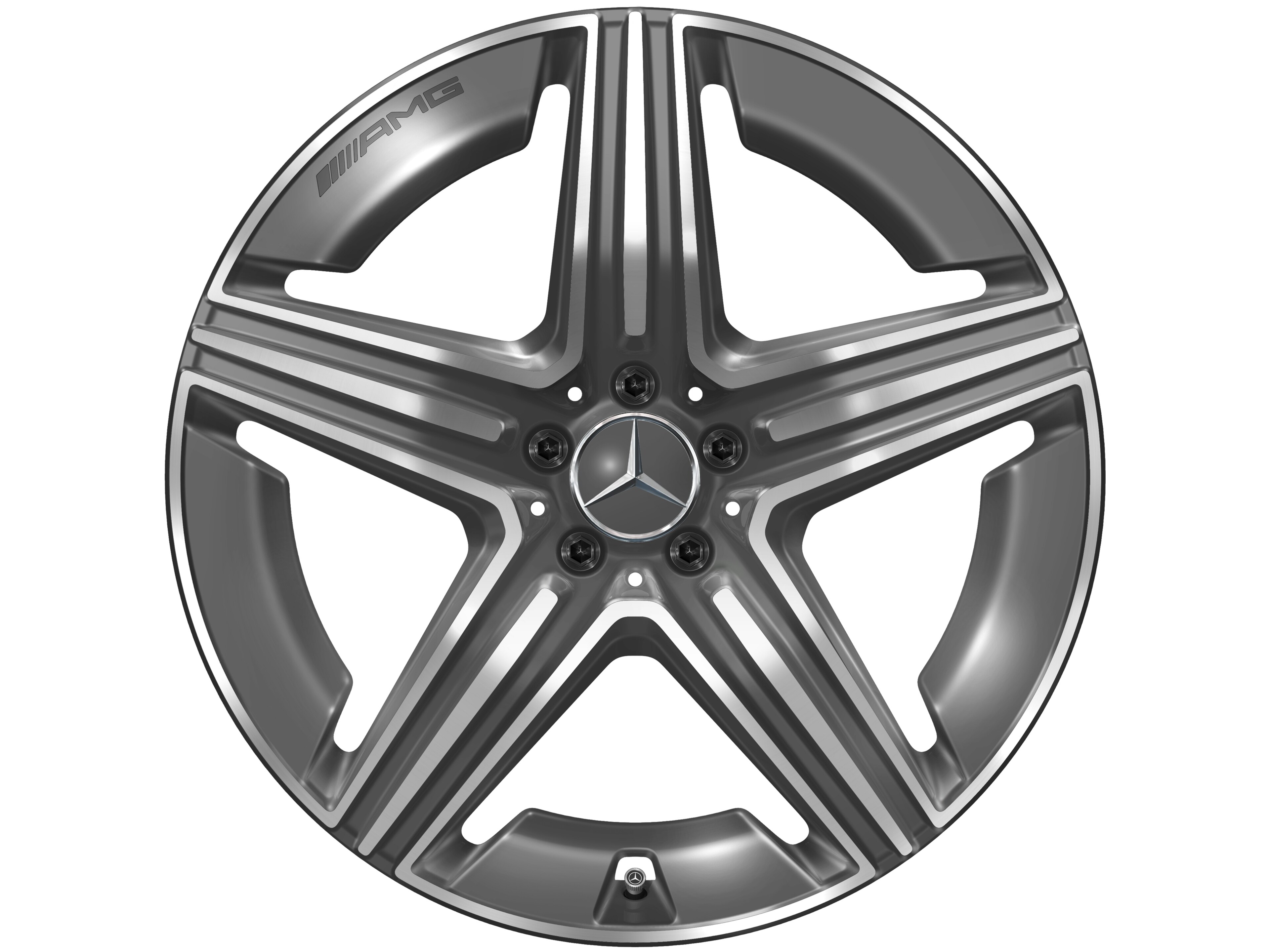 Jante AMG à 5 doubles branches, 53,3 cm (21 pouces) - 11 J x 21 ET 49, gris tantale, finition brillante
