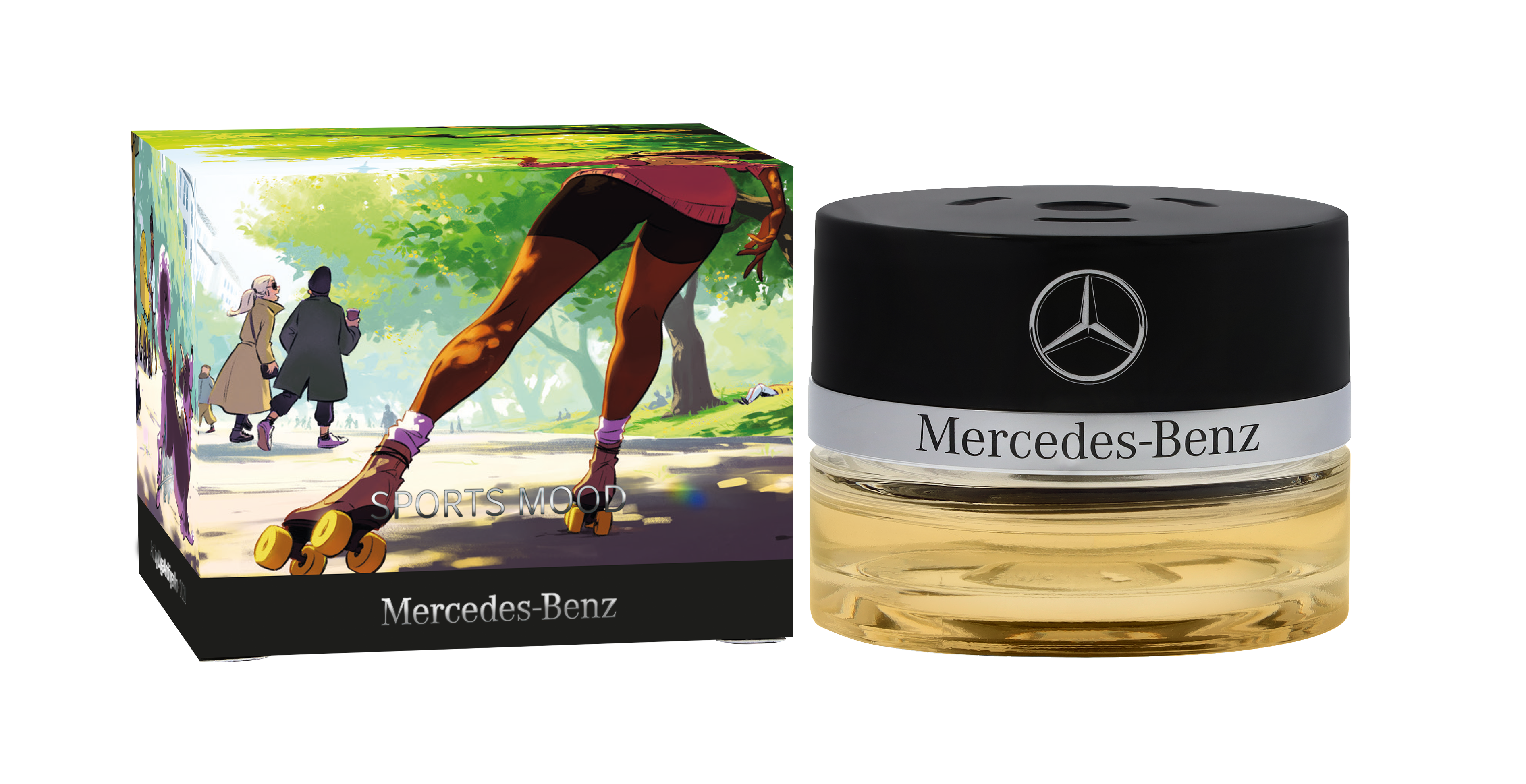 Flacon, SPORTS MOOD - transparent / noir, Verre, 15 ml
