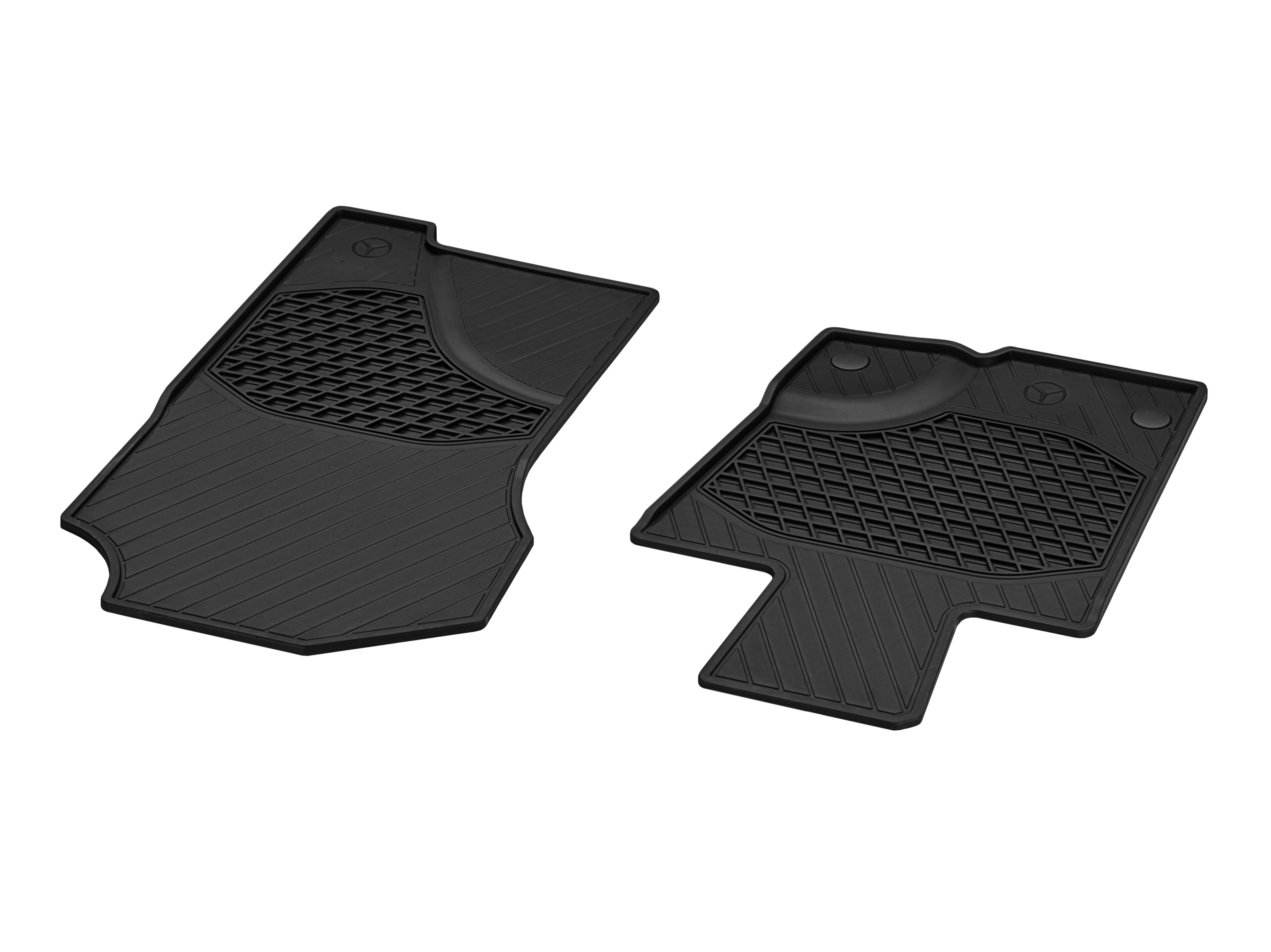 Tapis toutes saisons Tapis de sol conducteur et passager avant, sans extincteur (code Y16), 2 pièces - LL, noir