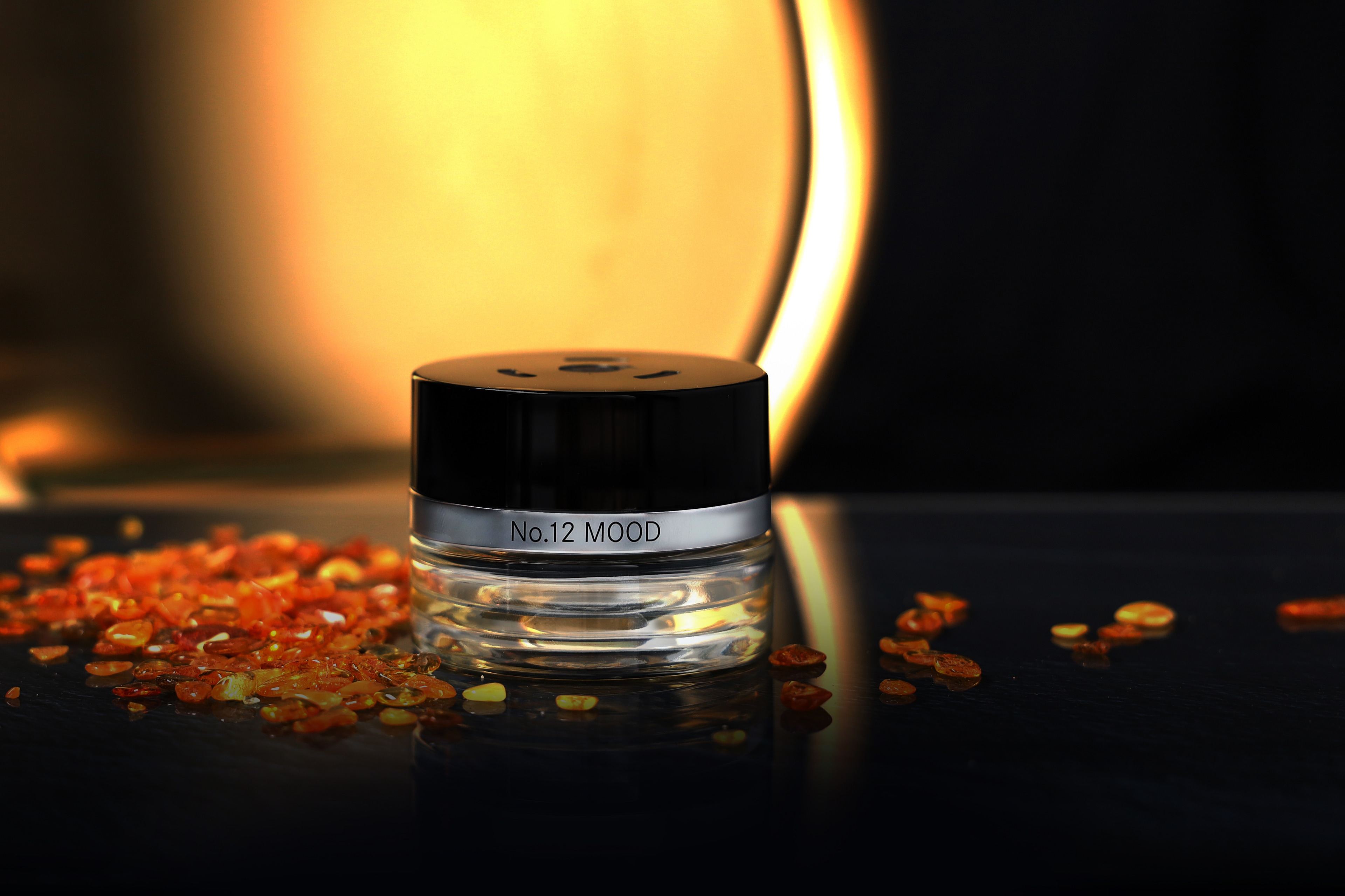Flacon, Nº 12 MOOD - transparent / noir, Verre, 15 ml