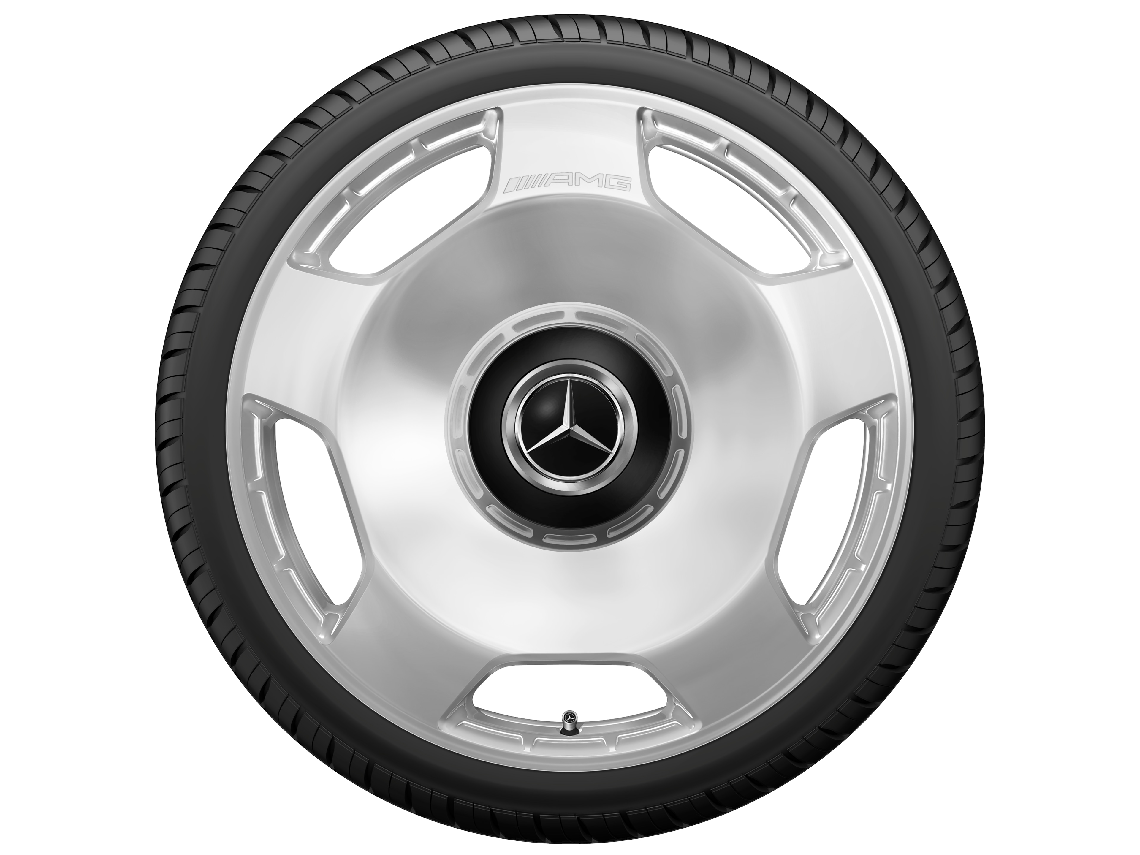 Jante forgée AMG Design 5 trous, 53,3 cm (21 pouces) - 10 J x 21 ET 30, argenté, poli haute brillance