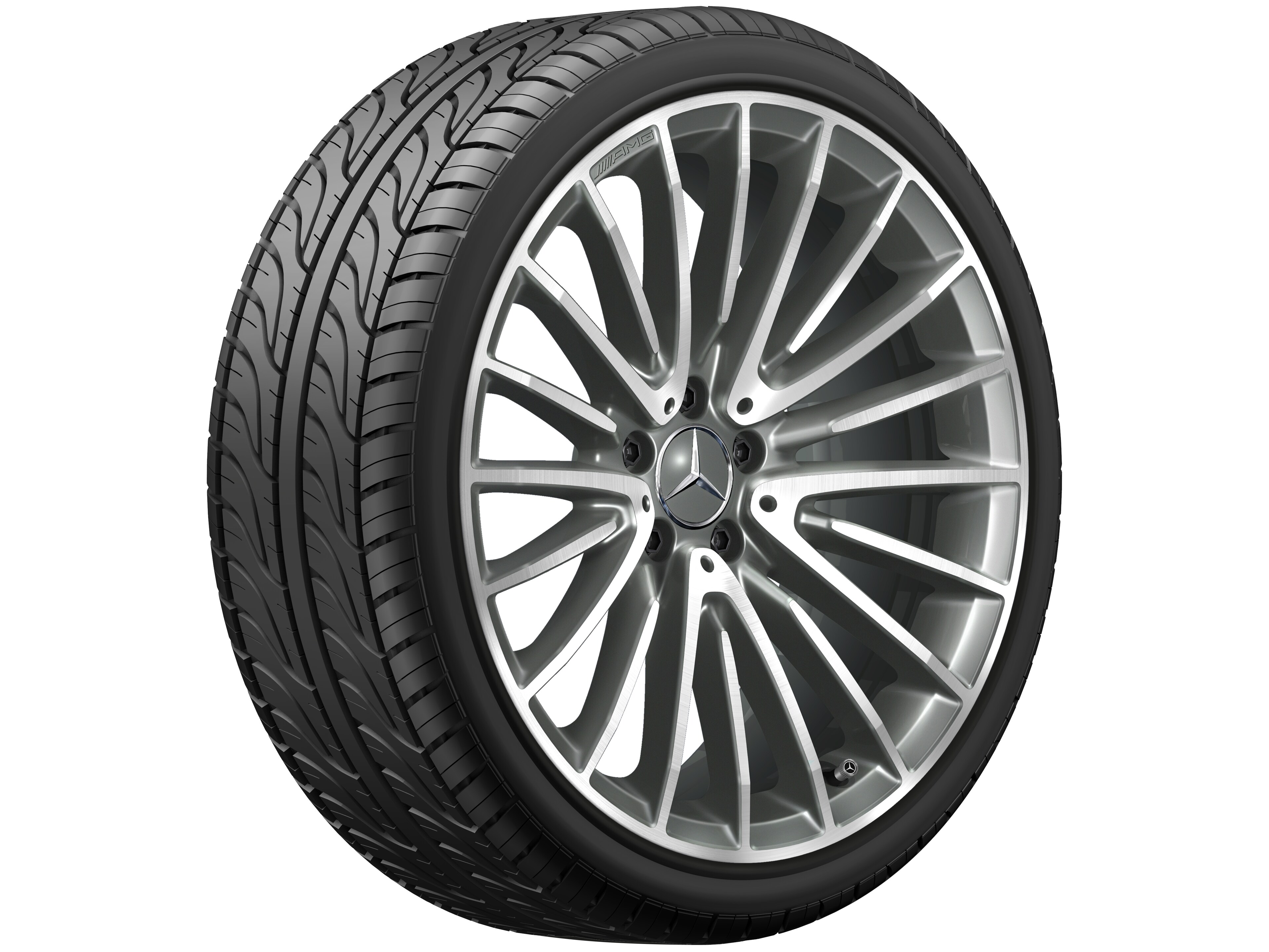Jante AMG multibranches, 50,8 cm (20 pouces) - 8 J x 20 ET 10, gris titane, finition brillante