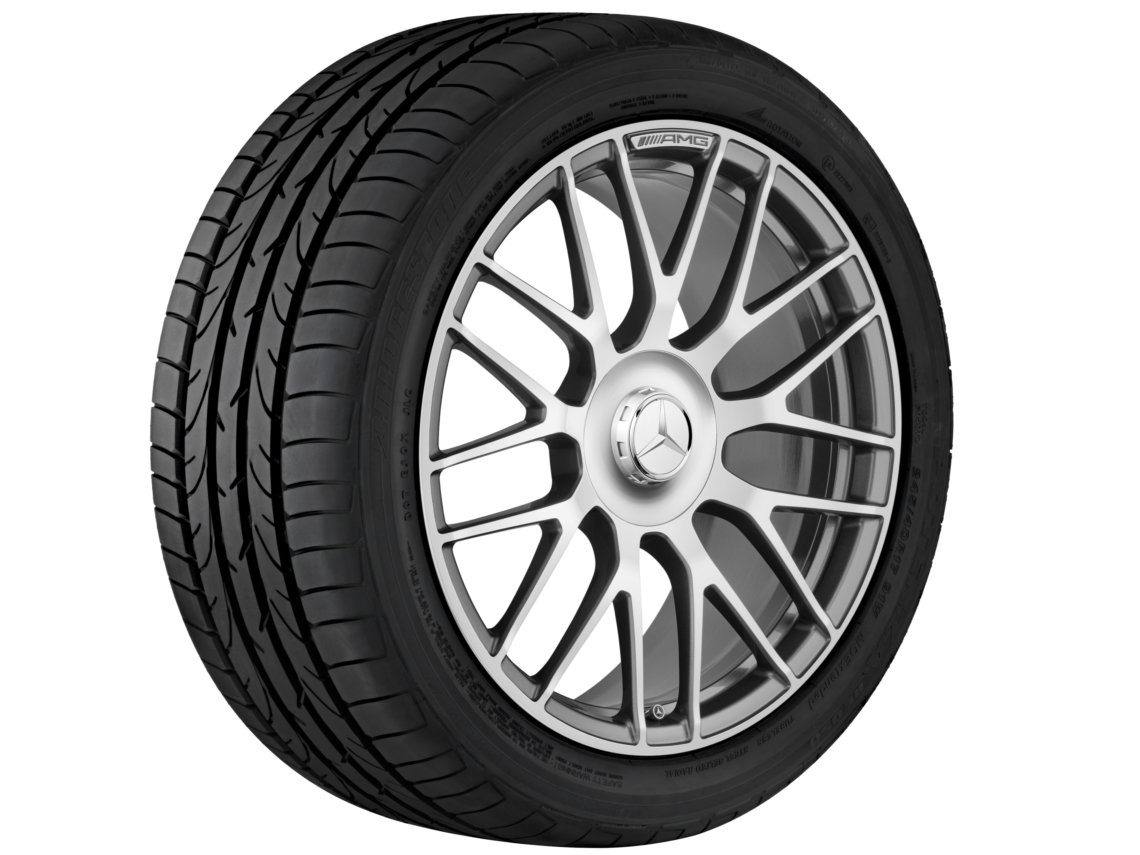 Jante forgée AMG Jante en Y, 50,8 cm (20 pouces) - 10,5 J x 20 ET 57, gris titane, finition brillante