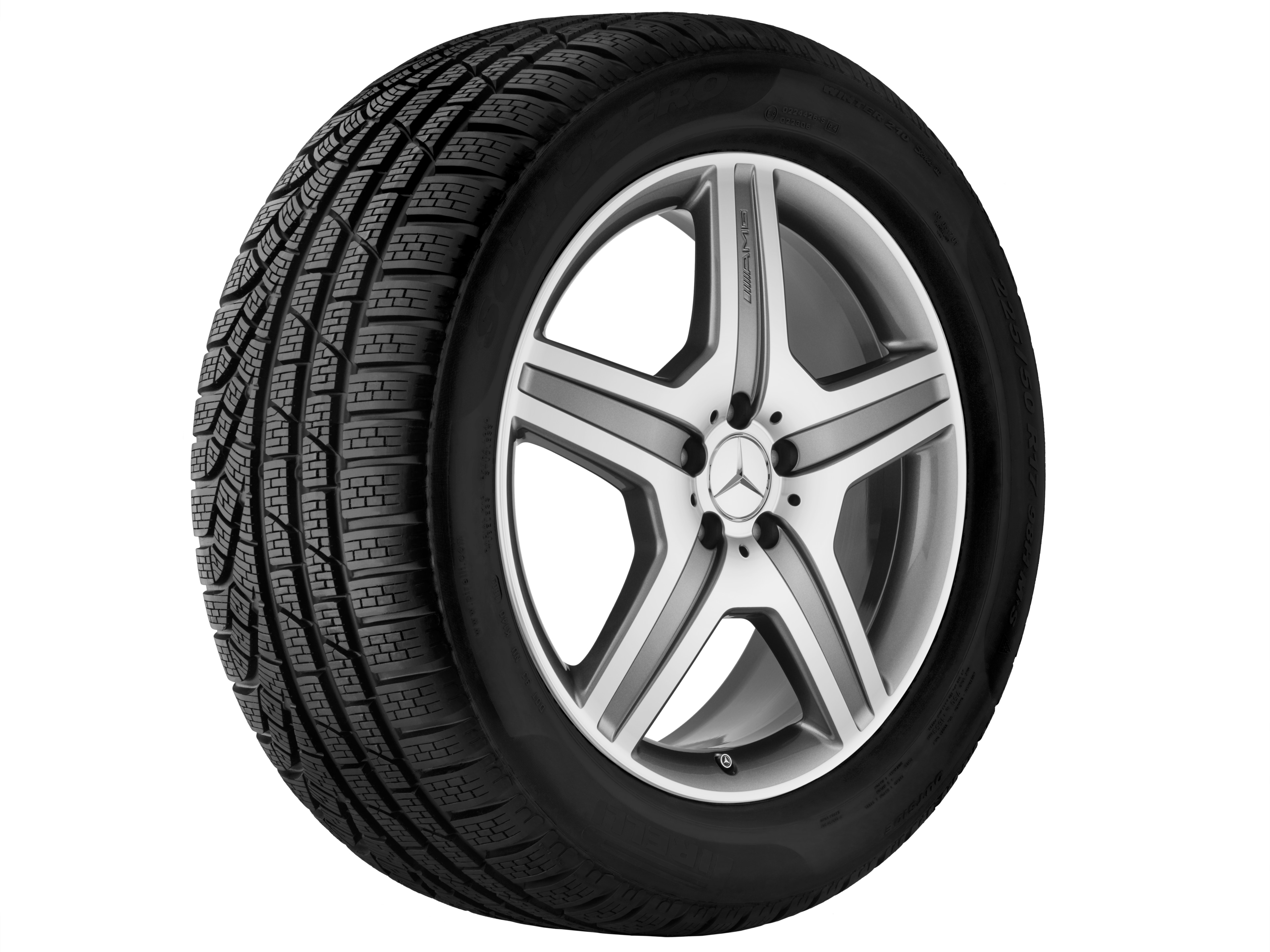 Jante AMG à 5 branches, 50,8 cm (20 pouces) - 8,5 J x 20 ET 52, gris titane, finition brillante