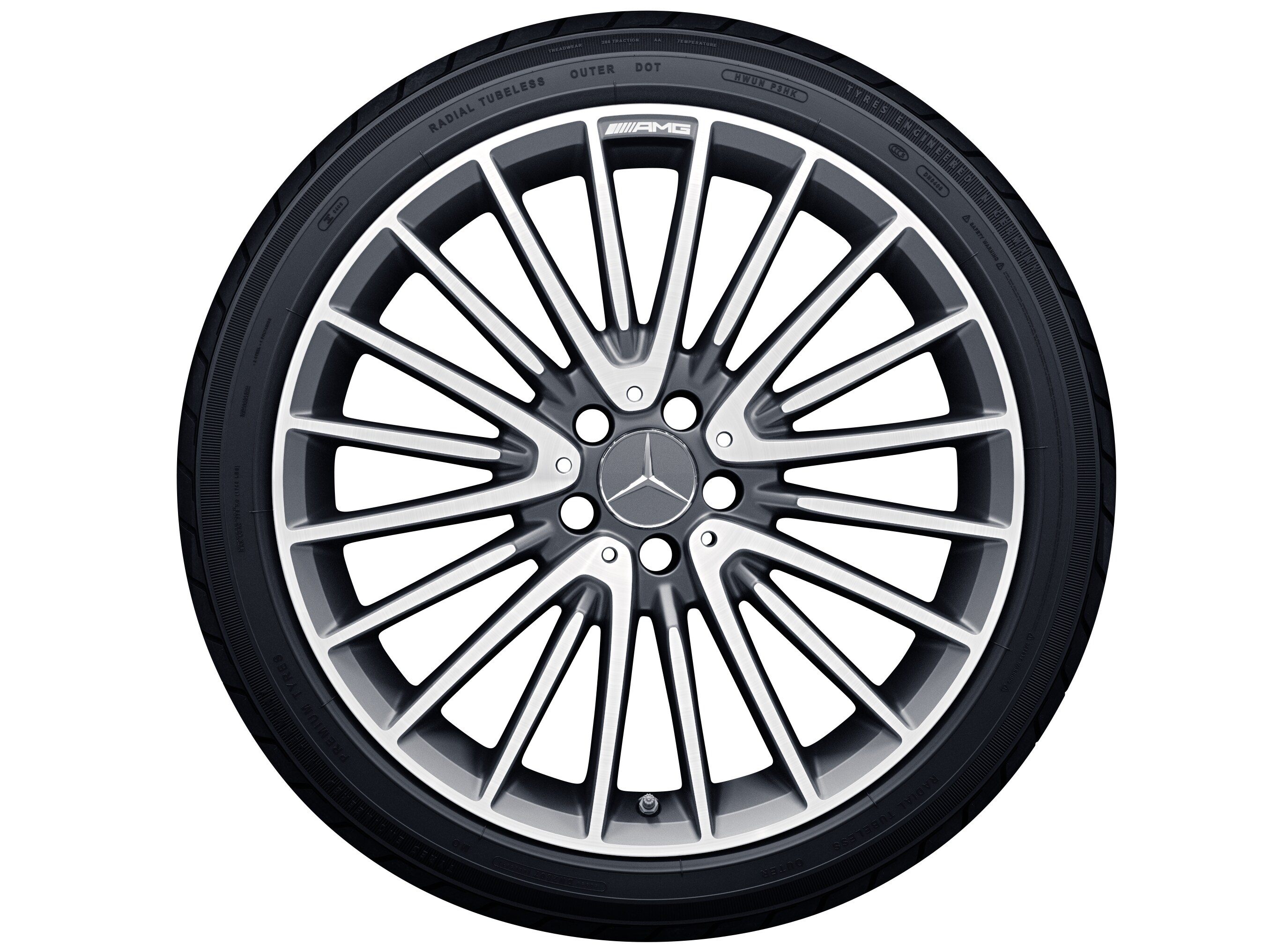 Jante AMG multibranches, 50,8 cm (20 pouces) - 8 J x 20 ET 43,5, gris titane, finition brillante