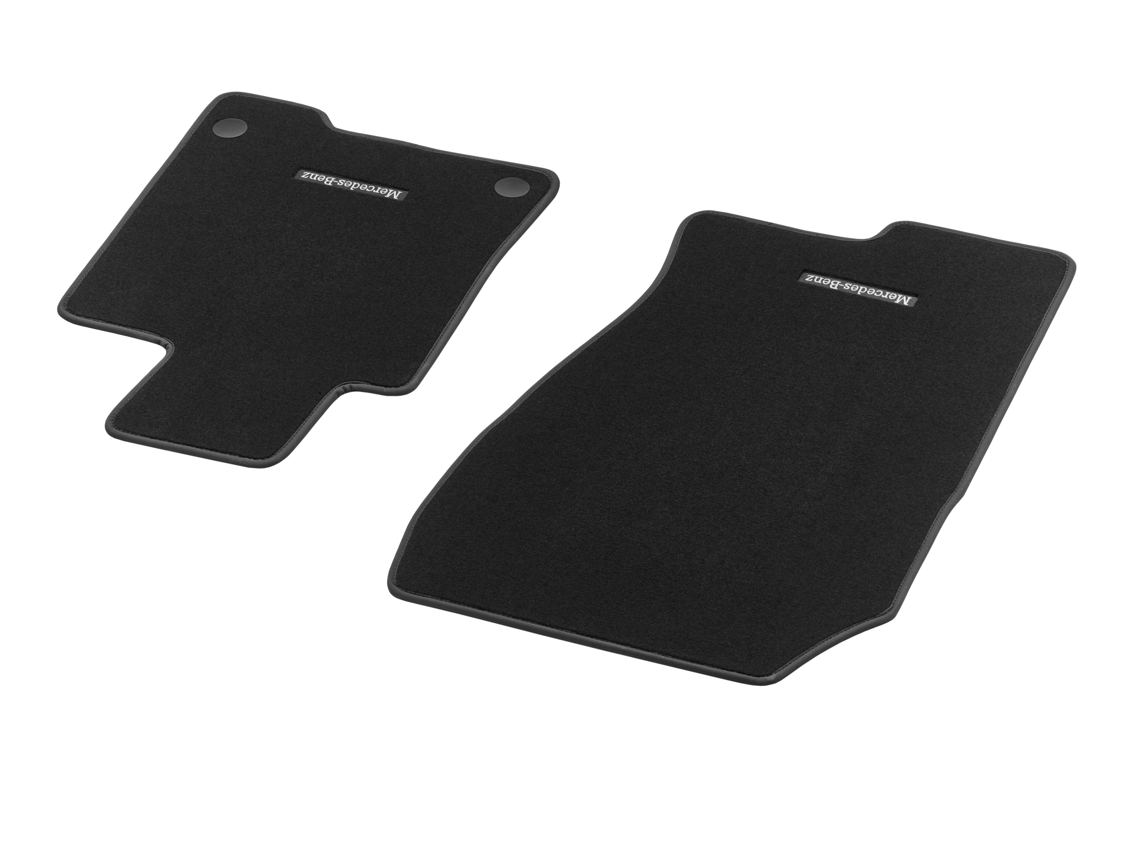 Tapis de sol en velours, Tapis de sol conducteur et passager avant, 2 pièces - RL, noir