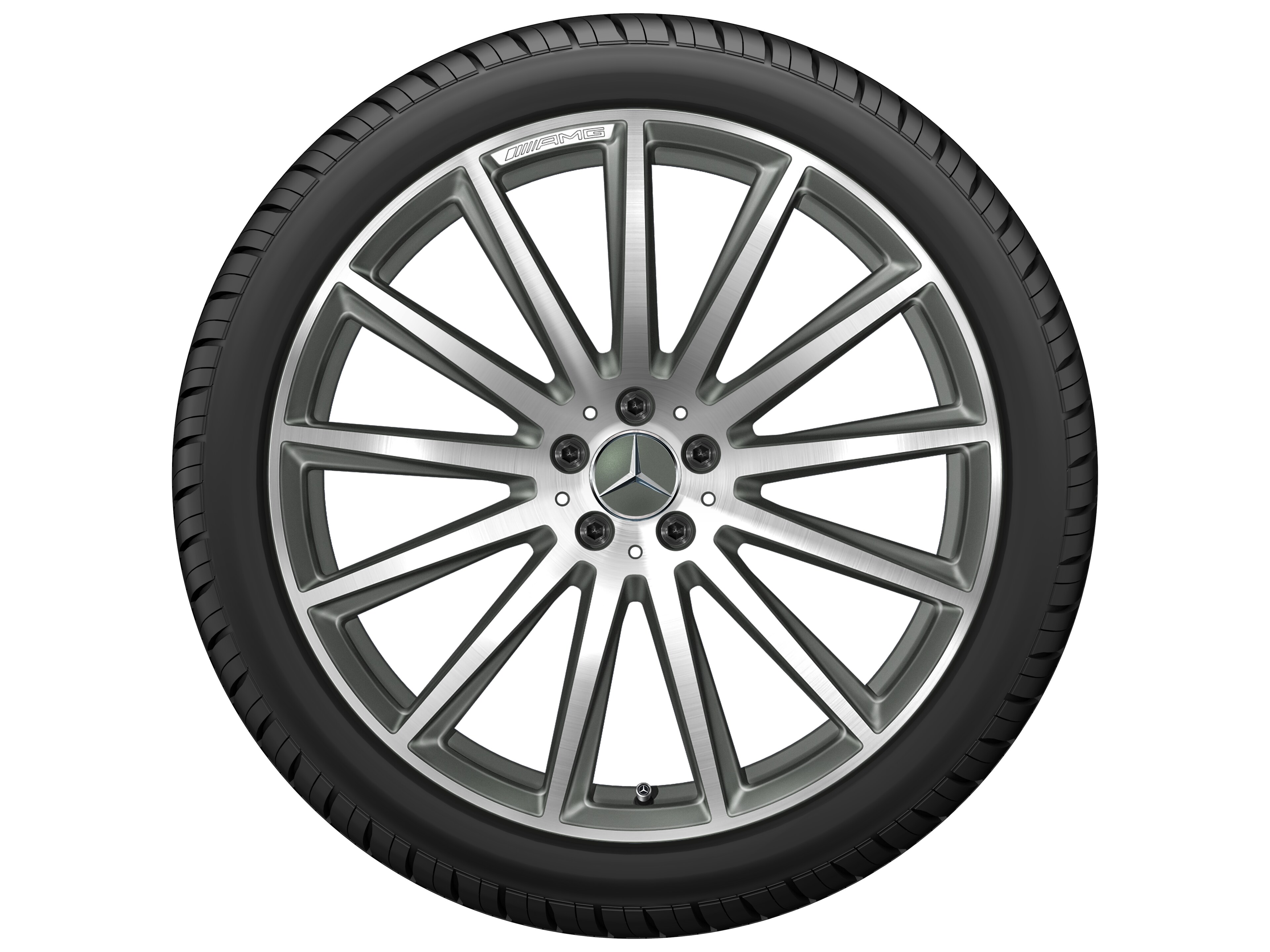 Jante AMG multibranches, 55,9 cm (22 pouces) - 9,5 J x 22 ET 45, gris titane