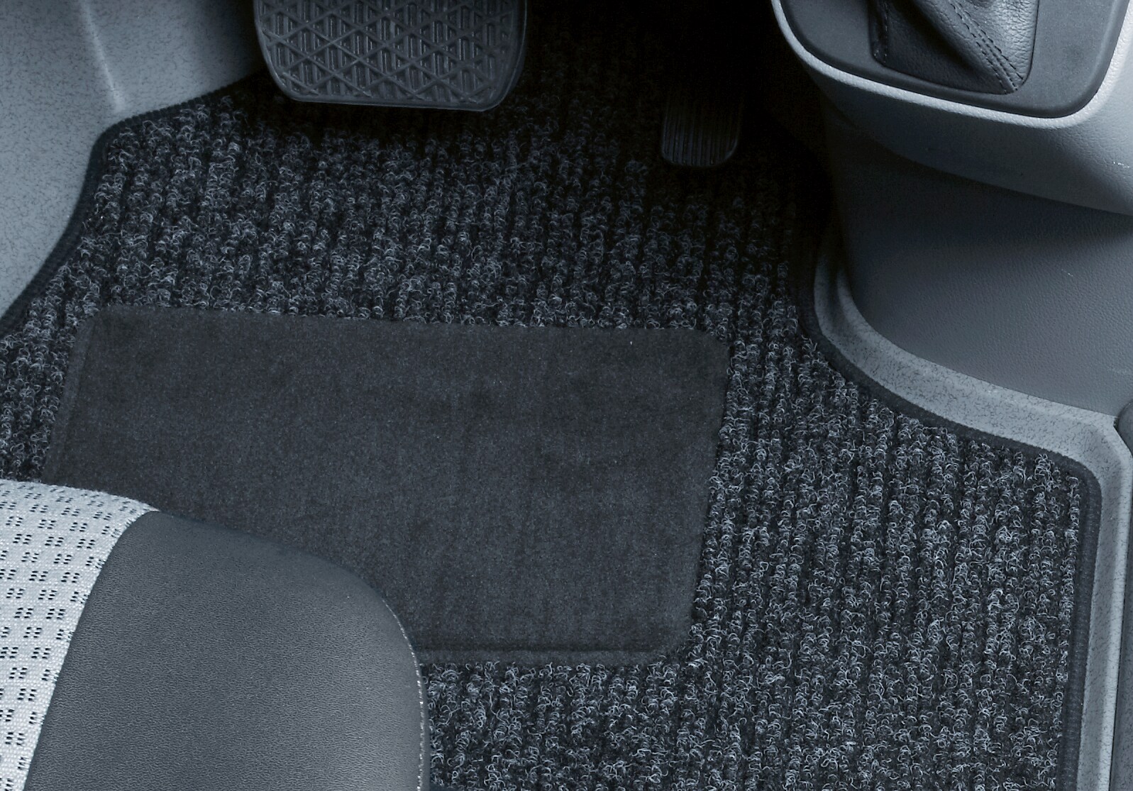 Tapis en reps, Tapis de sol conducteur et passager avant, 2 pièces - LL, aérogris