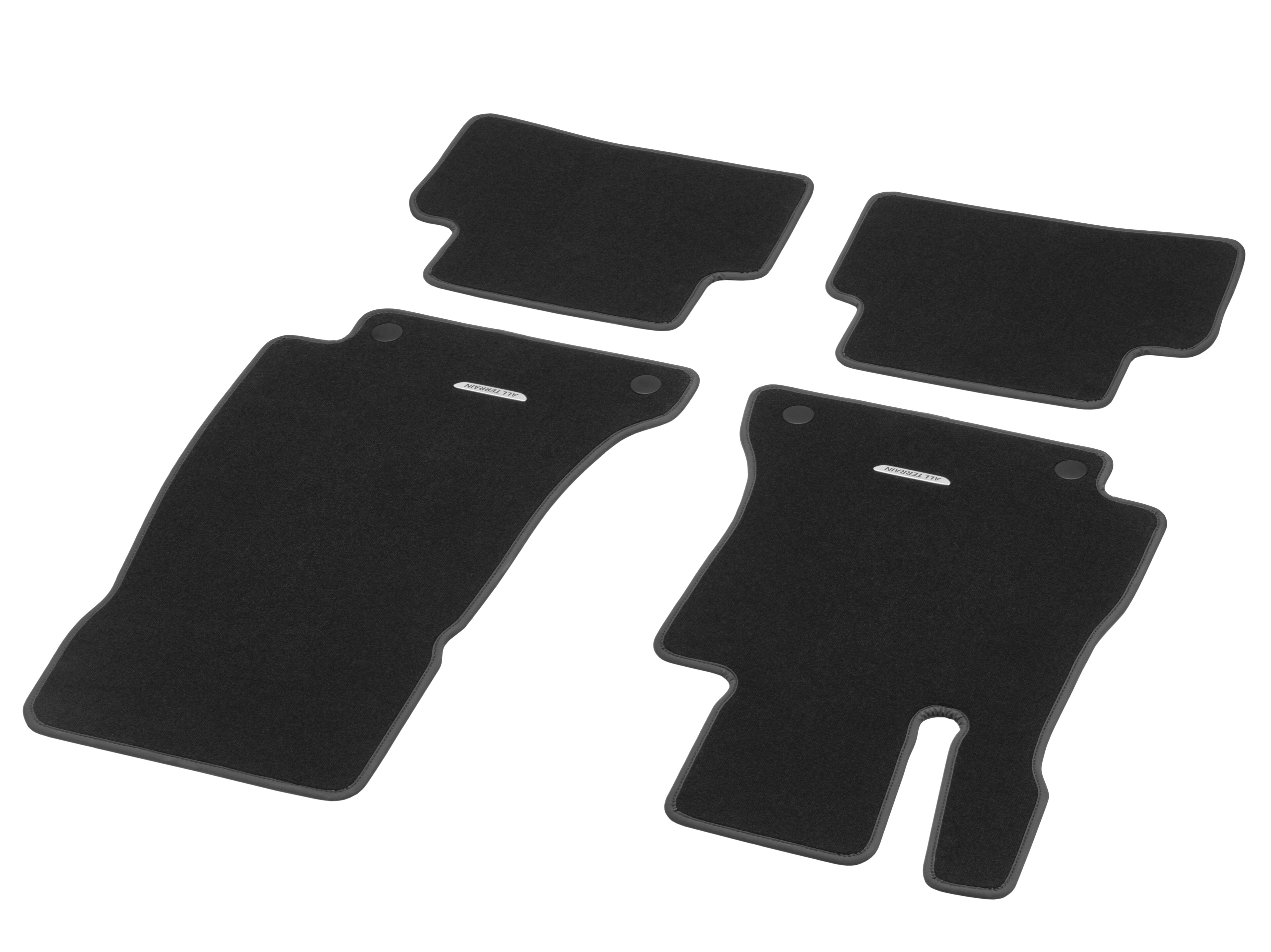 Tapis en velours CLASSIC, Kit, 4 pièces, All-Terrain - LL, noir