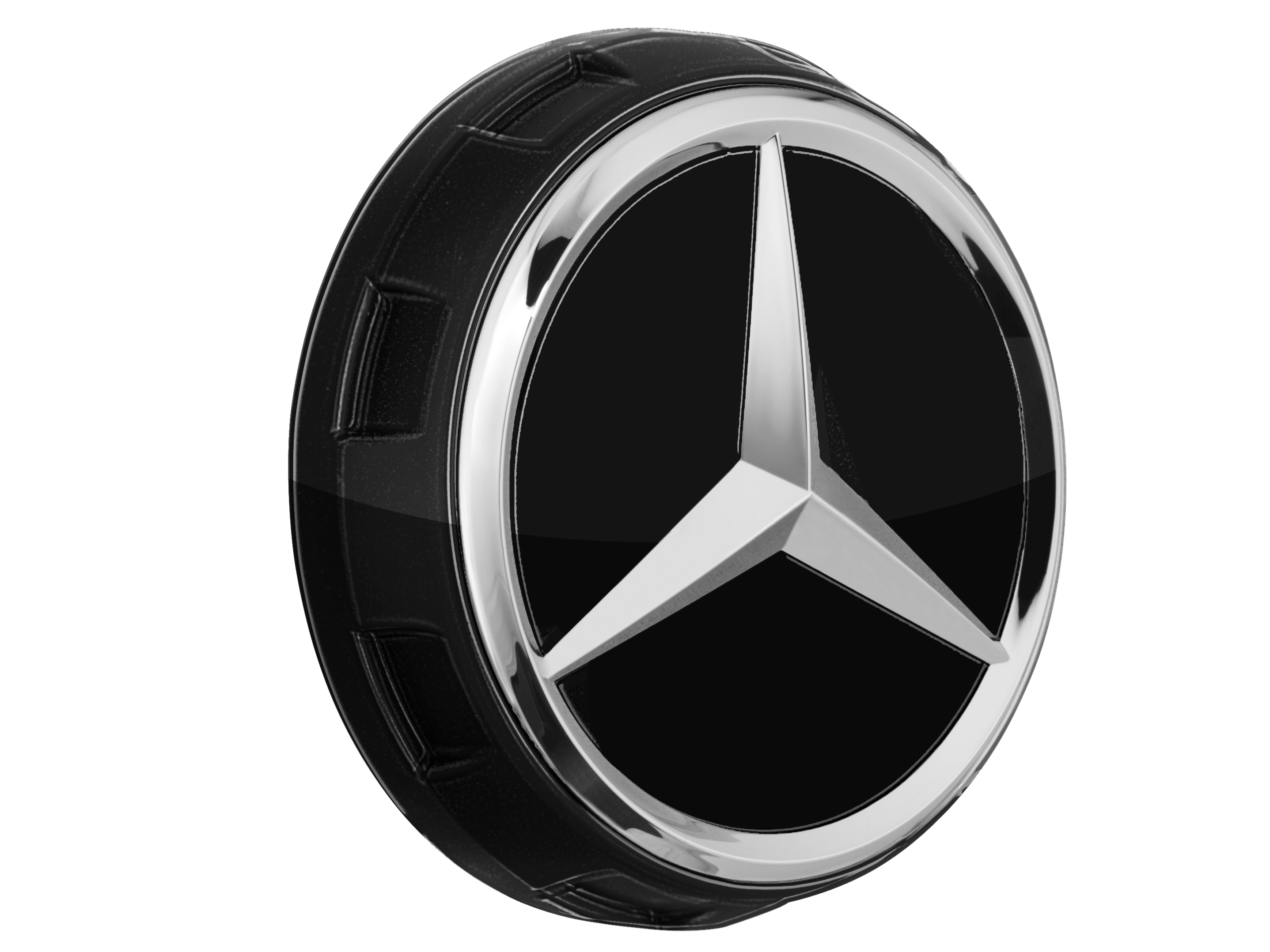 Cache-moyeux AMG, Design d'écrou de roue central, pour diamètre de trou de centrage de 71,8 mm - noir