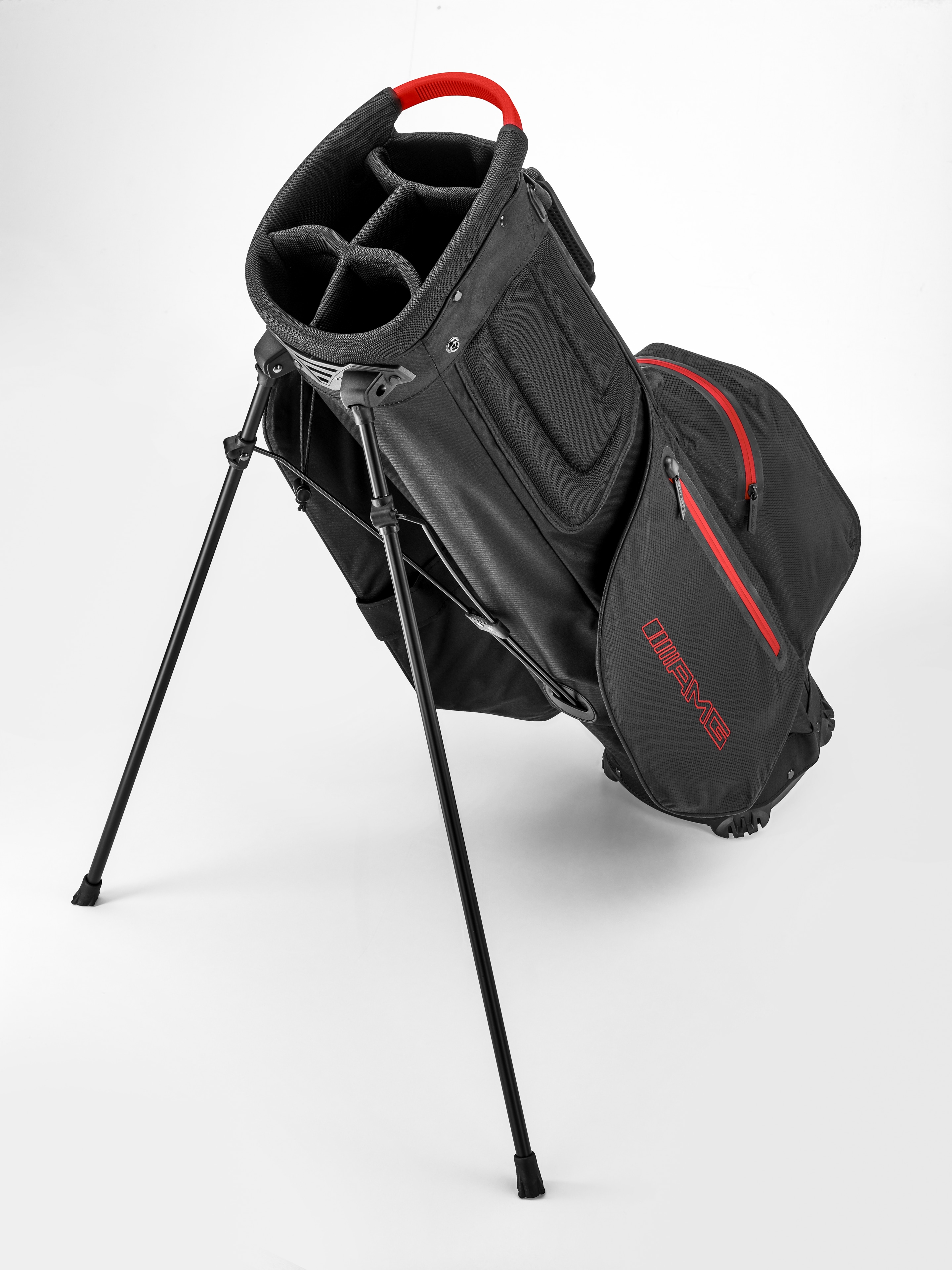 Sac de golf à béquille AMG - noir / rouge, Polyamide