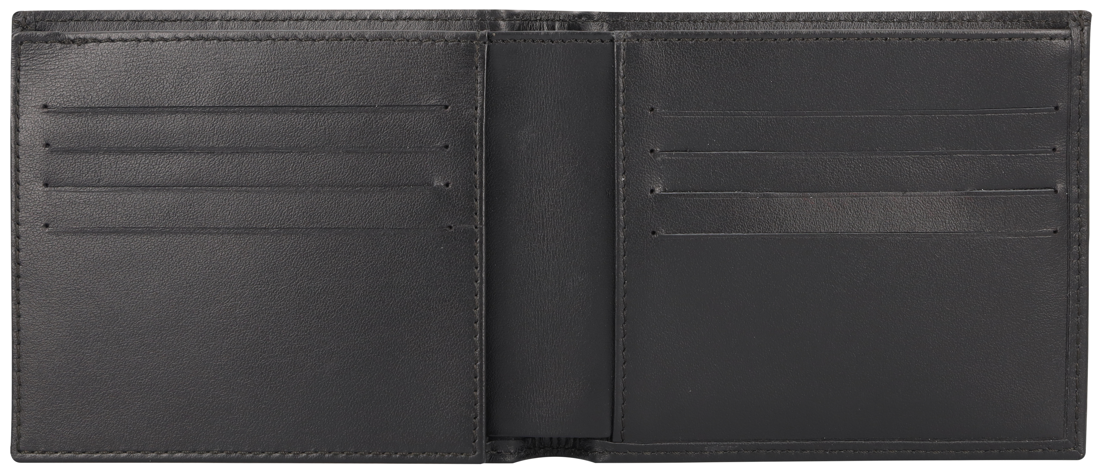 Porte-monnaie AMG, sans compartiment pour monnaie - noir, Cuir de veau