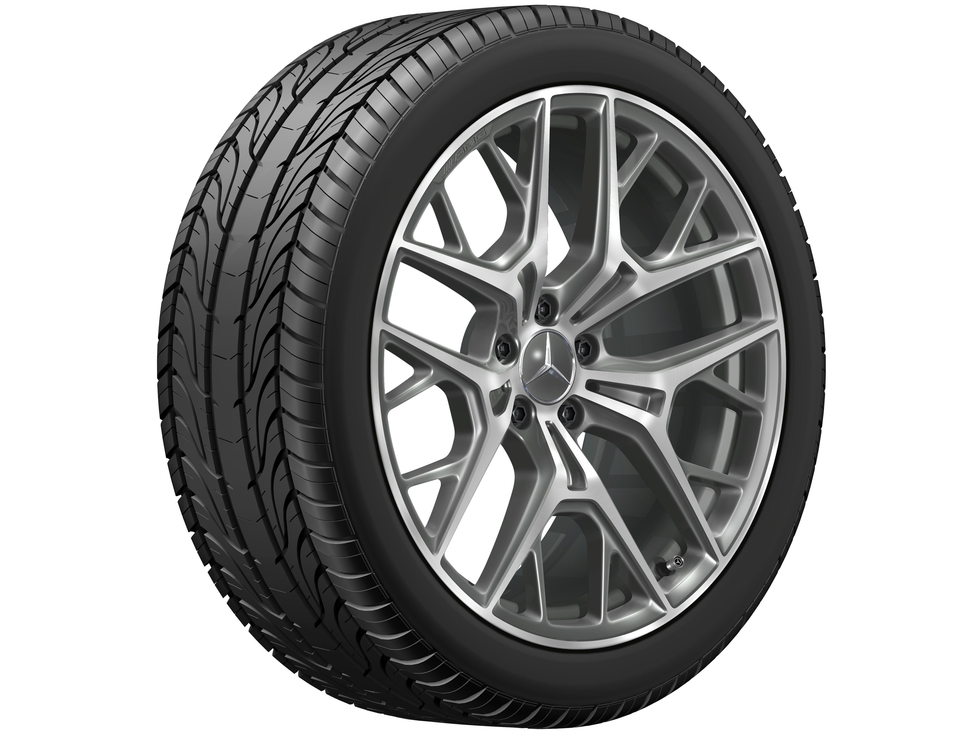 Jante alliage AMG, Jante en Y, 50,8 cm (20 pouces) - 9 J x 20 ET 34, gris Himalaya, finition brillante