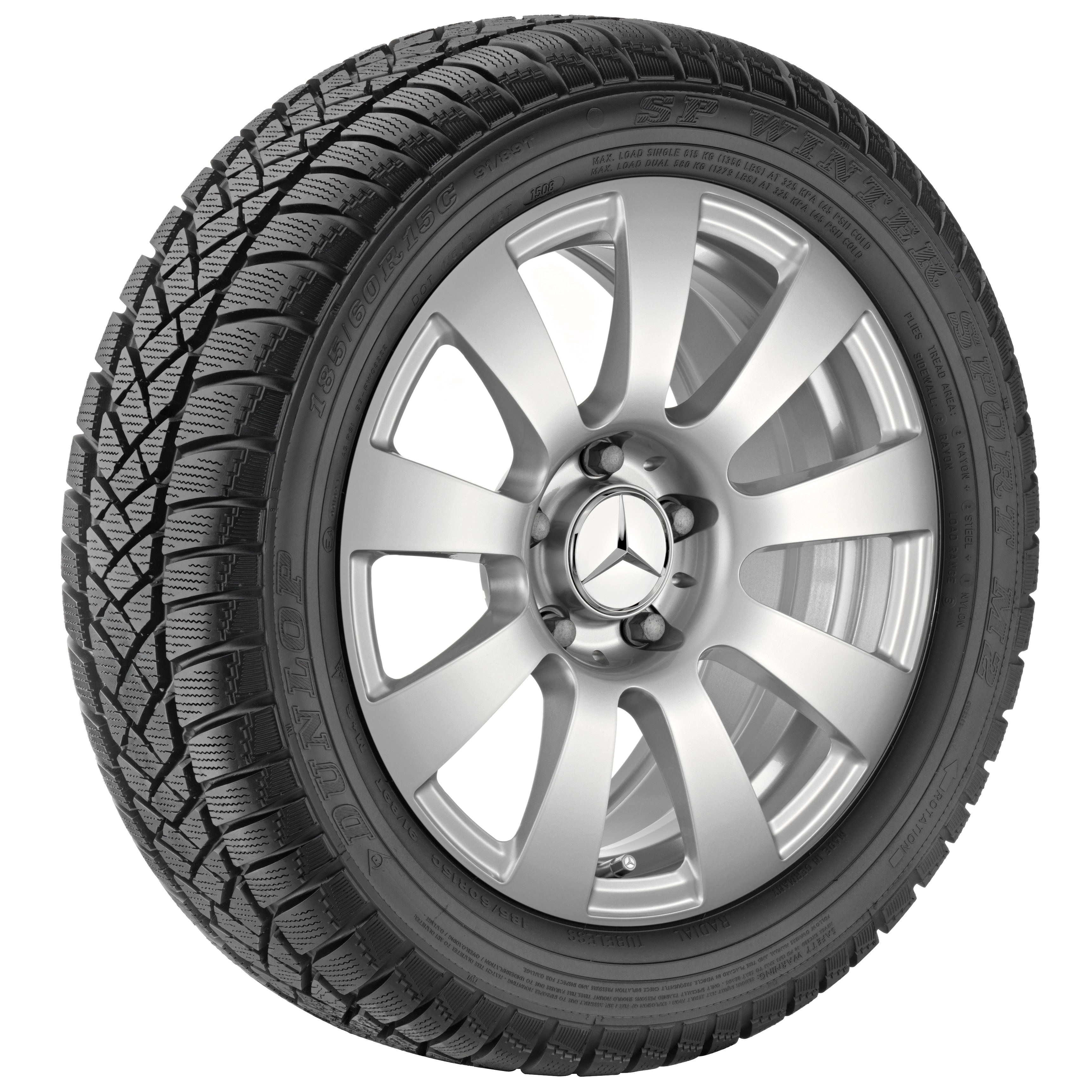 Jante à 9 branches - 205/55 R16 XL 94T, 7 J x 16 ET 38