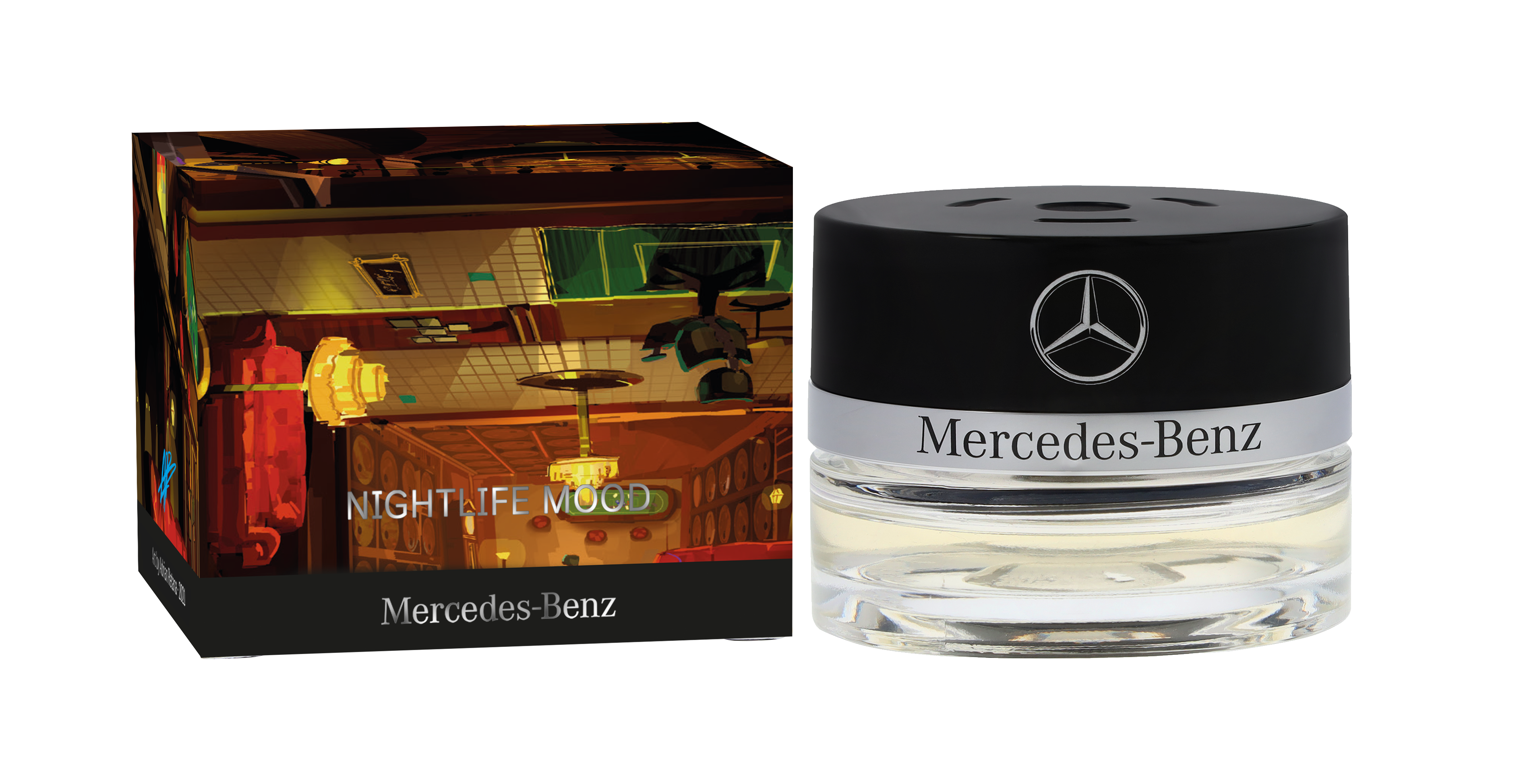 Flacon, NIGHTLIFE MOOD - transparent / noir, Verre, 15 ml