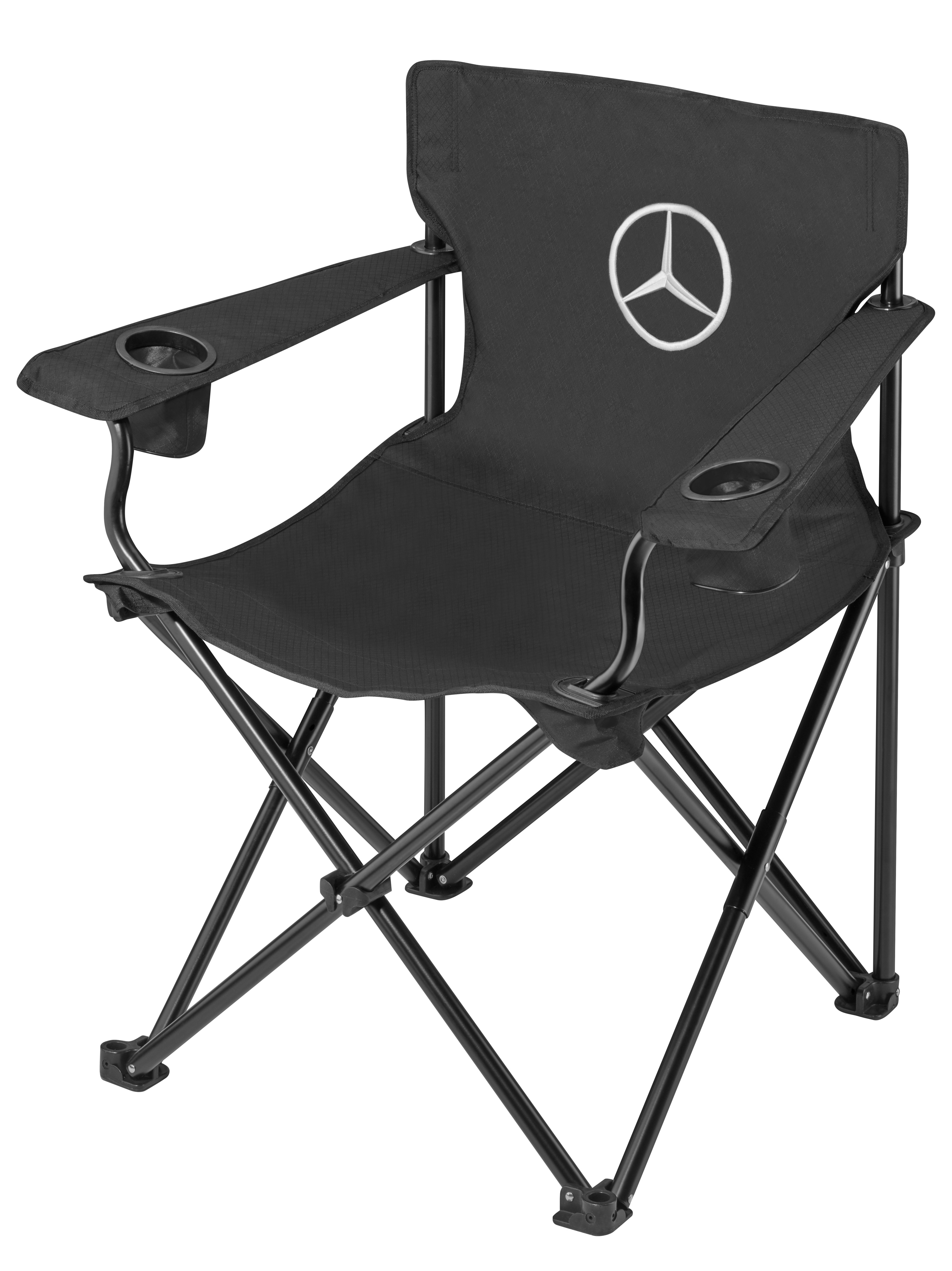 Chaise pliante - noir, Acier / Polyester, BRUNNER