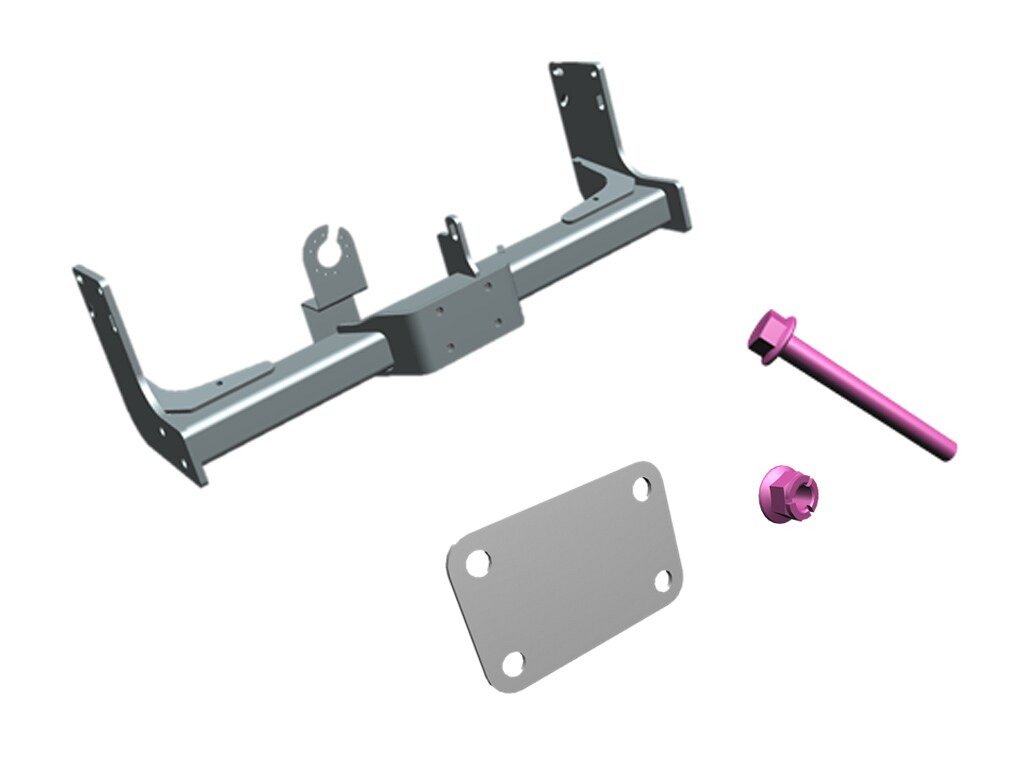 Dispositif pour remorque, Traverse, Pour modèles avec cabine simple/double et empattement A1-A3 en versions 3,0 t et 3,5 t avec charge remorquée de 2,0 t - Acier, noir