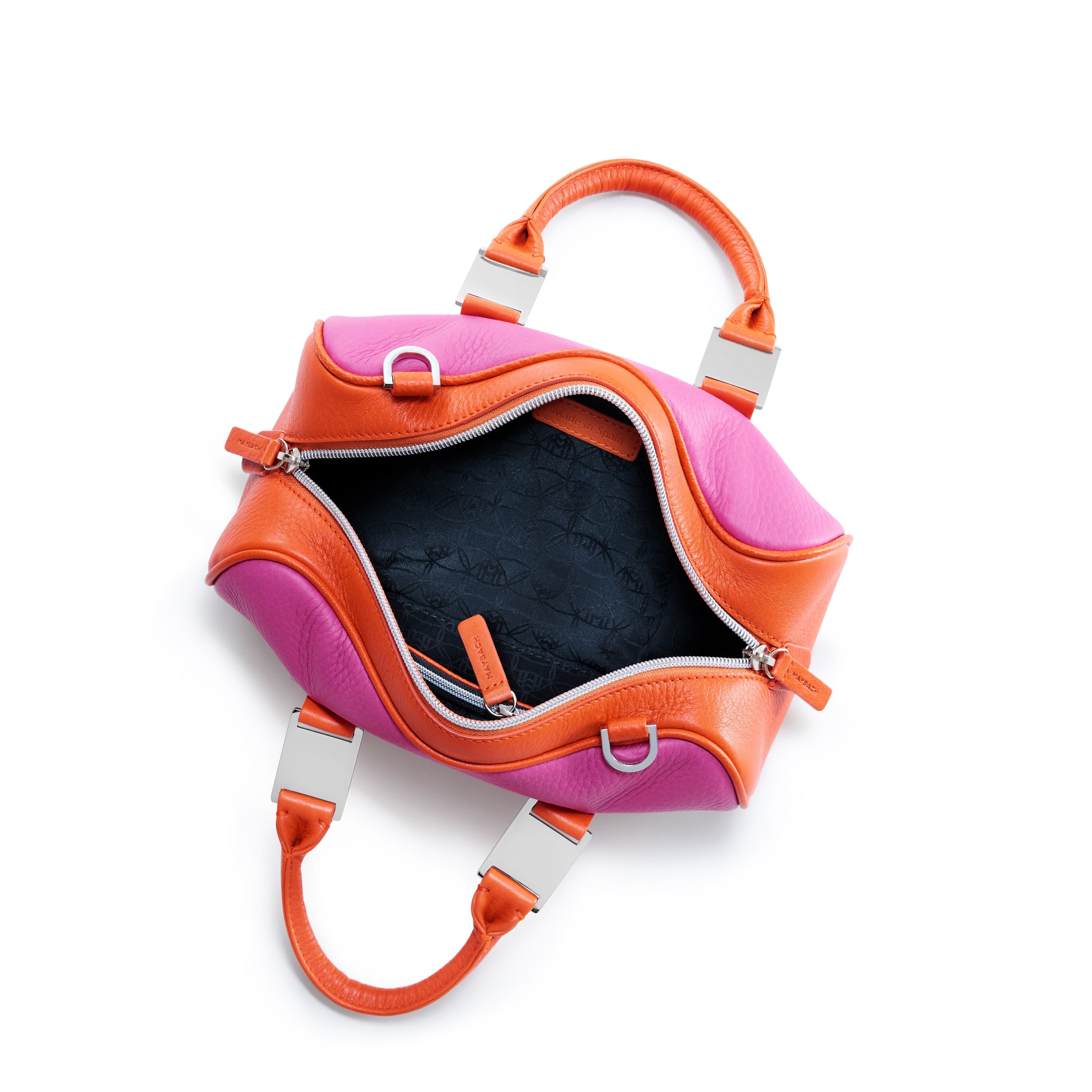 Sac à main femme, Mercedes-Maybach - rose / orange, Cuir