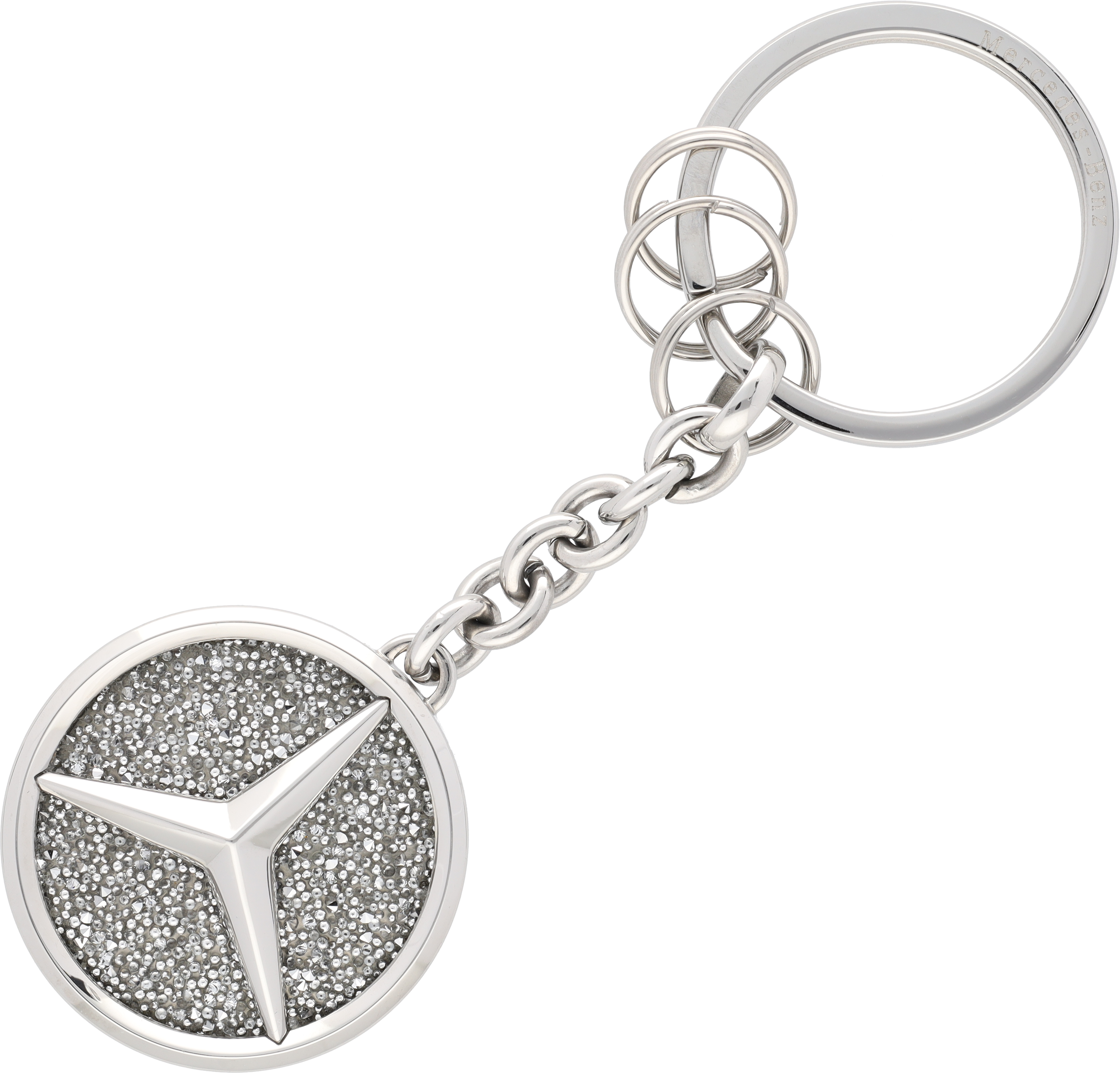 Porte-clés, Saint-Tropez - argenté, Acier inoxydable / Cristal, poli