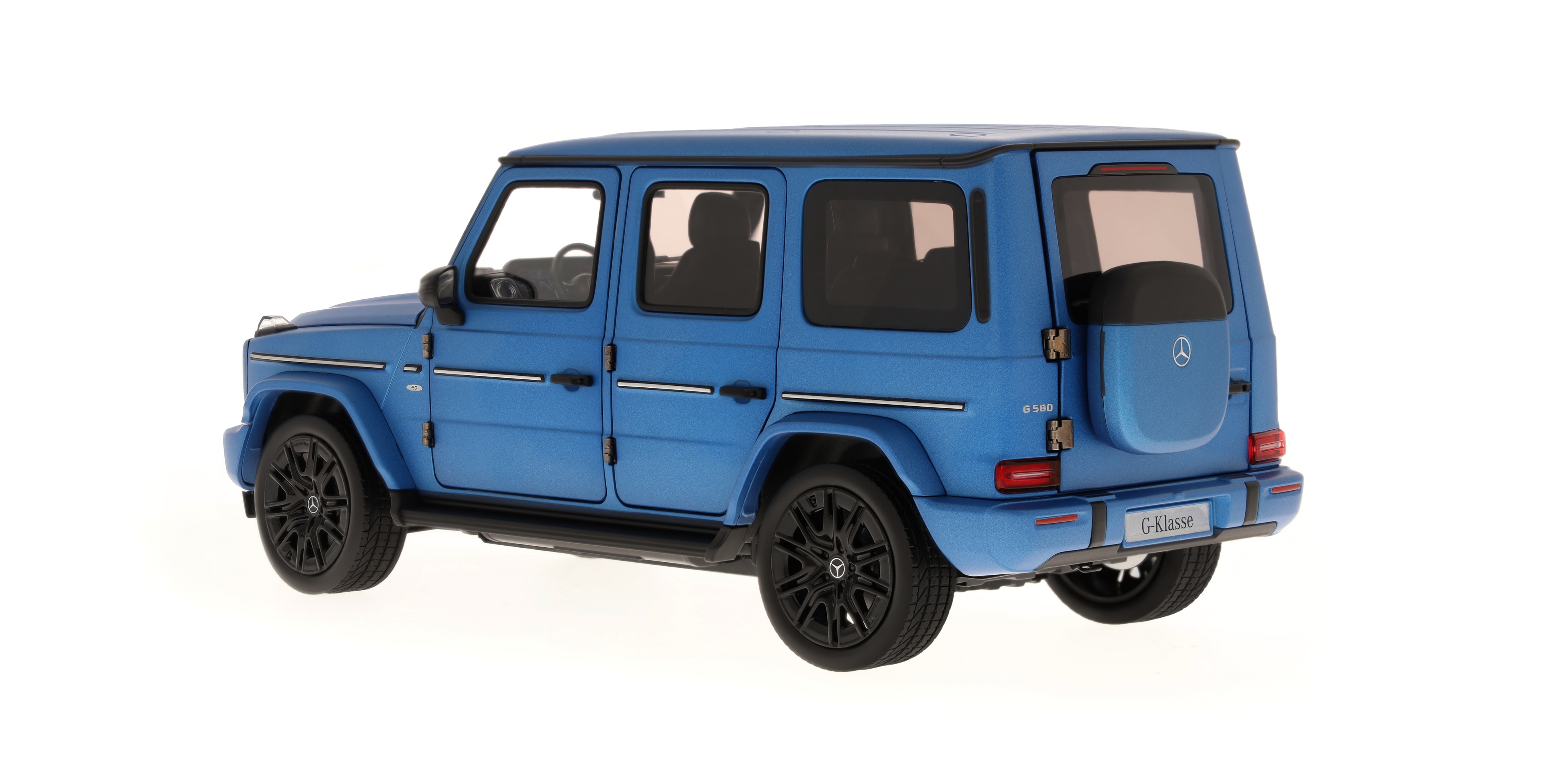 G 580 avec technologie EQ, Véhicules tout-terrain, AMG Line, N465 - Bleu des mers du Sud magno MANUFAKTUR, Norev, 1:18
