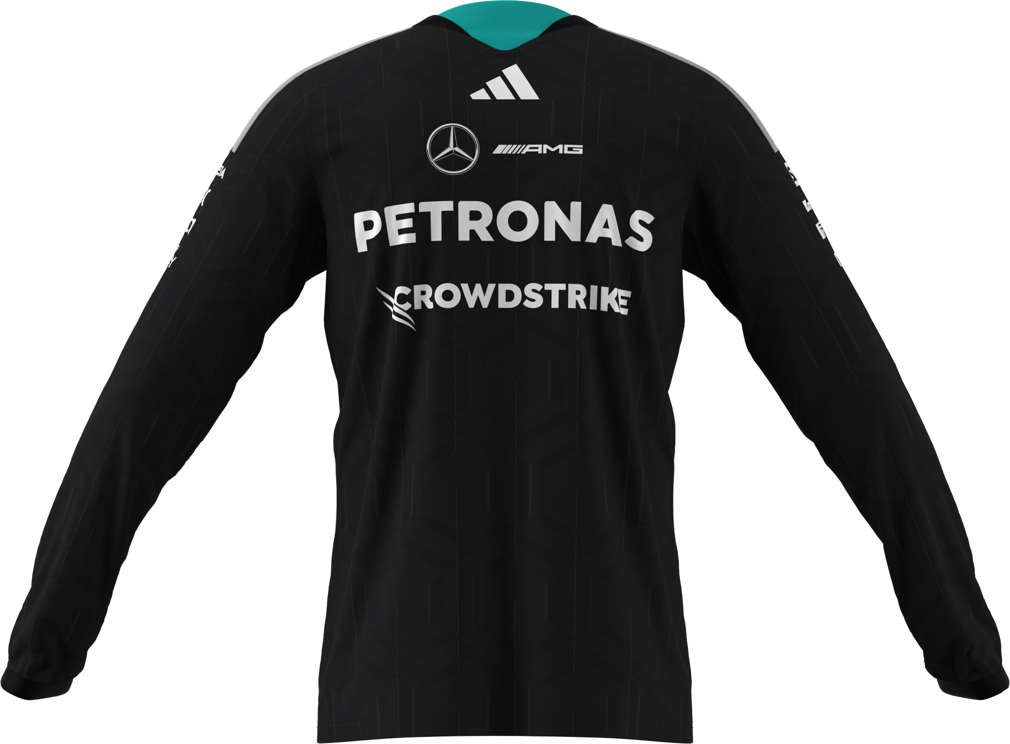 T-shirt à manches longues homme, Pilote, Mercedes-AMG F1 - noir, XS