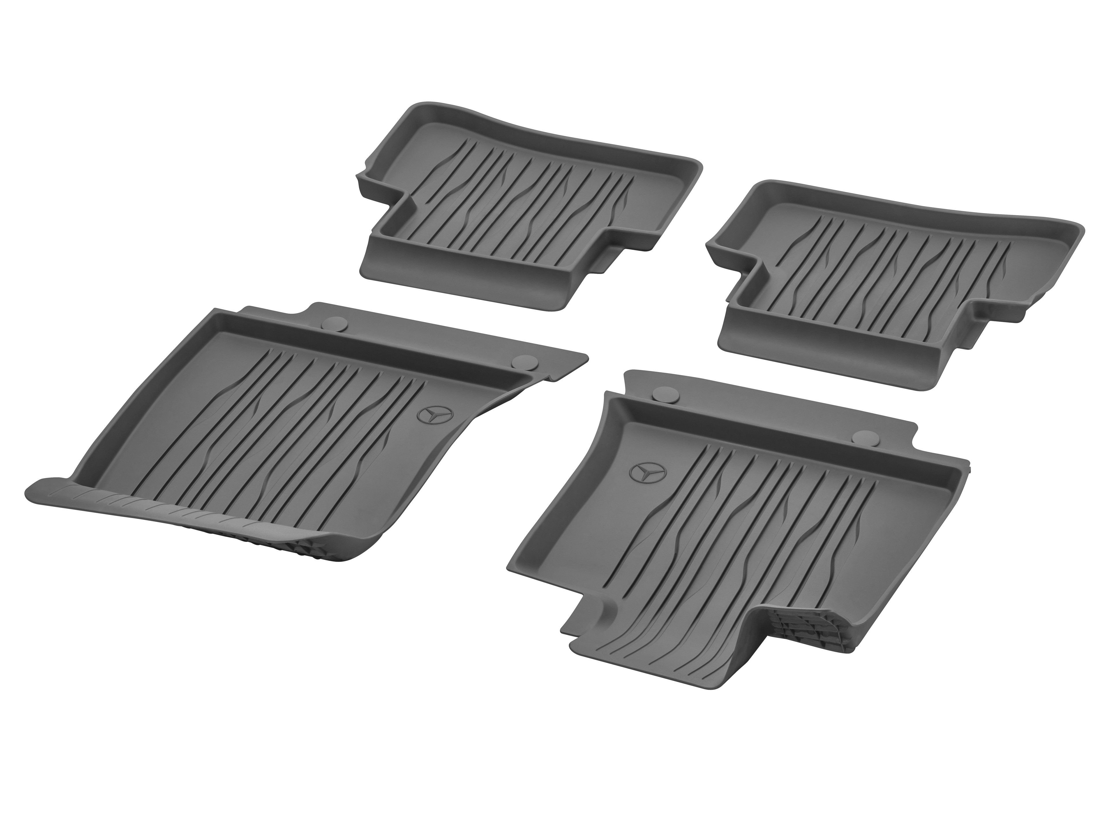 Tapis toutes saisons Dynamic Lines, Tapis de sol conducteur / passager avant, 2 pièces - LL, gris spatial