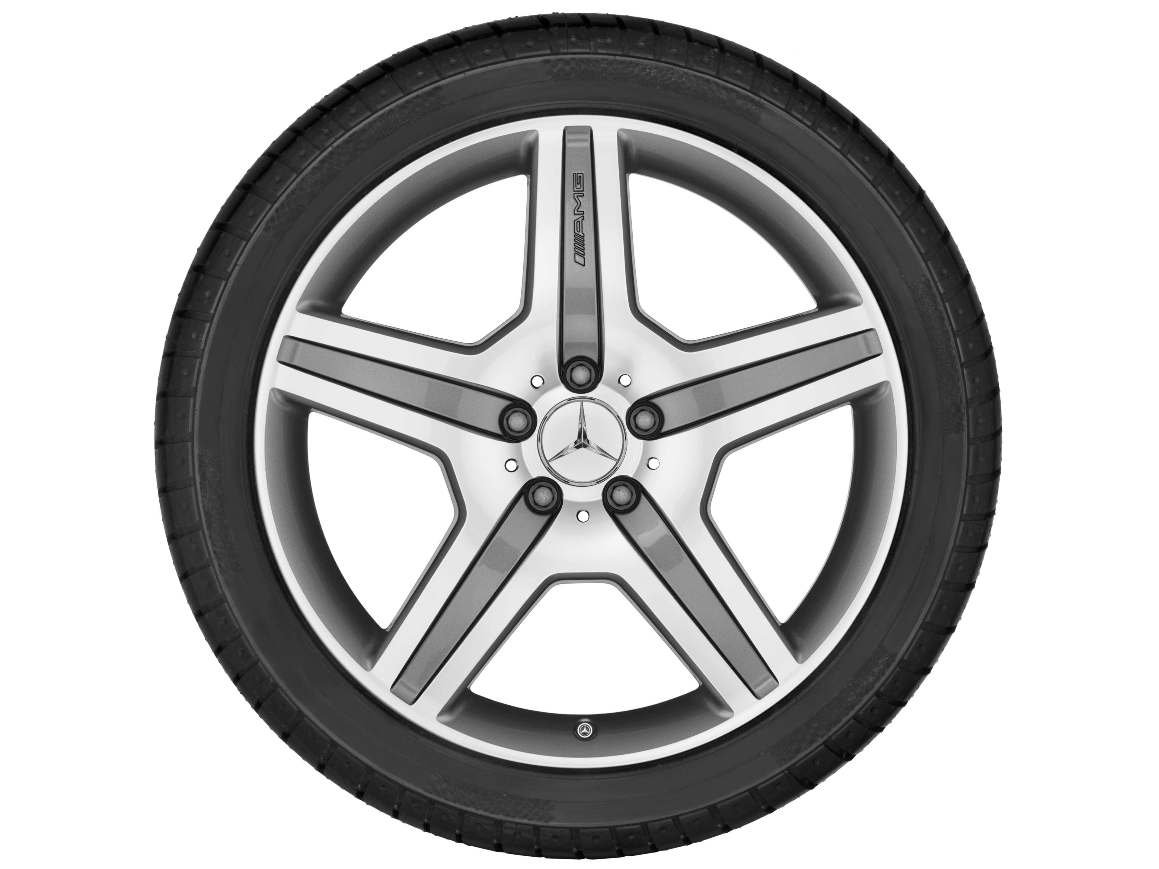 Jante AMG à 5 branches, 50,8 cm (20 pouces) - 8,5 J x 20 ET 52, gris titane, finition brillante