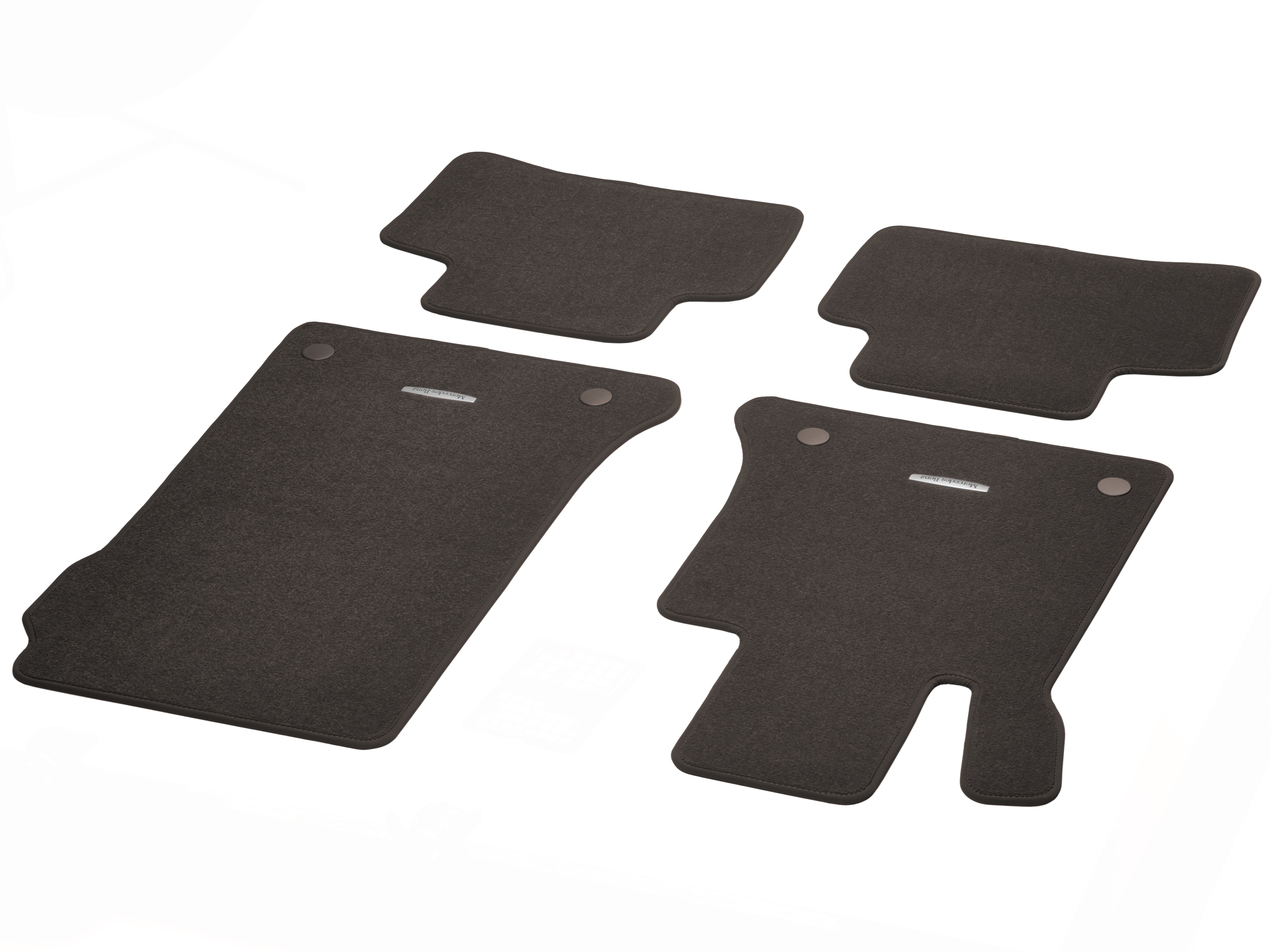 Tapis en velours CLASSIC, Kit, 4 pièces - LL, marron moka