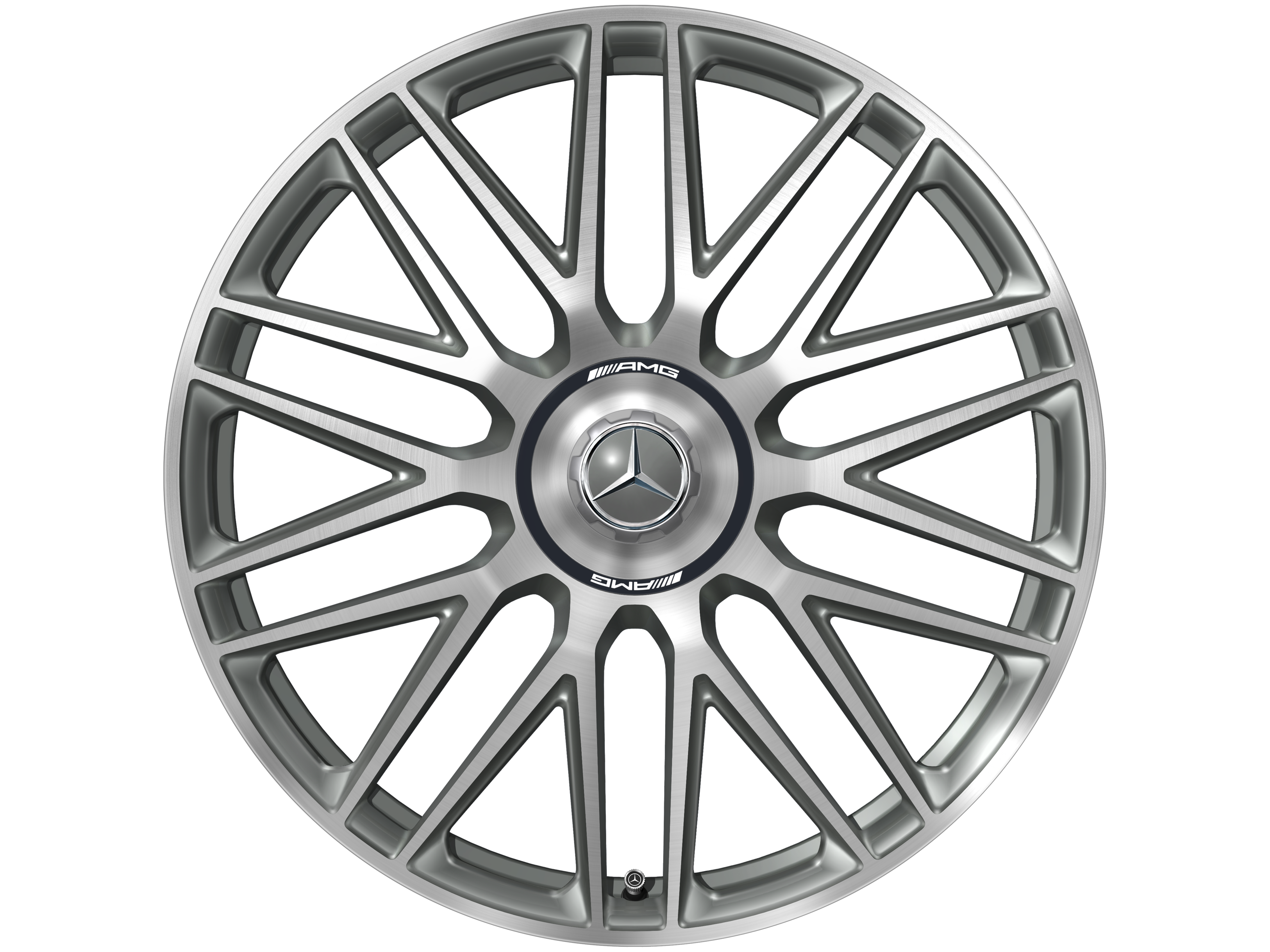 Jante forgée AMG à 10 doubles branches, 53,3 cm (21 pouces) - 10,5 J x 21 ET 42, gris titane, finition brillante