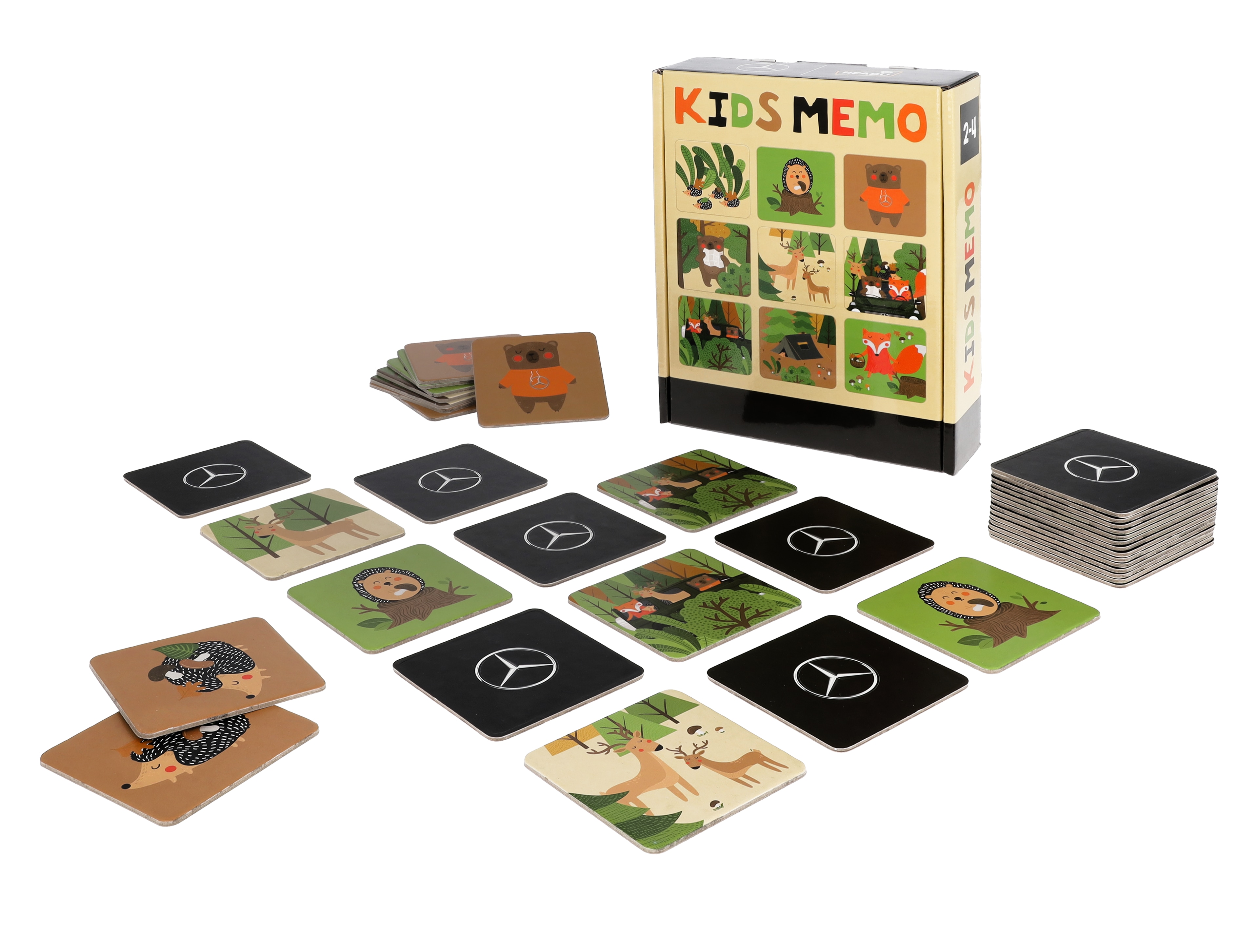 Jeu de mémoire pour enfants, Forêt - multicolore, Carton, Headu
