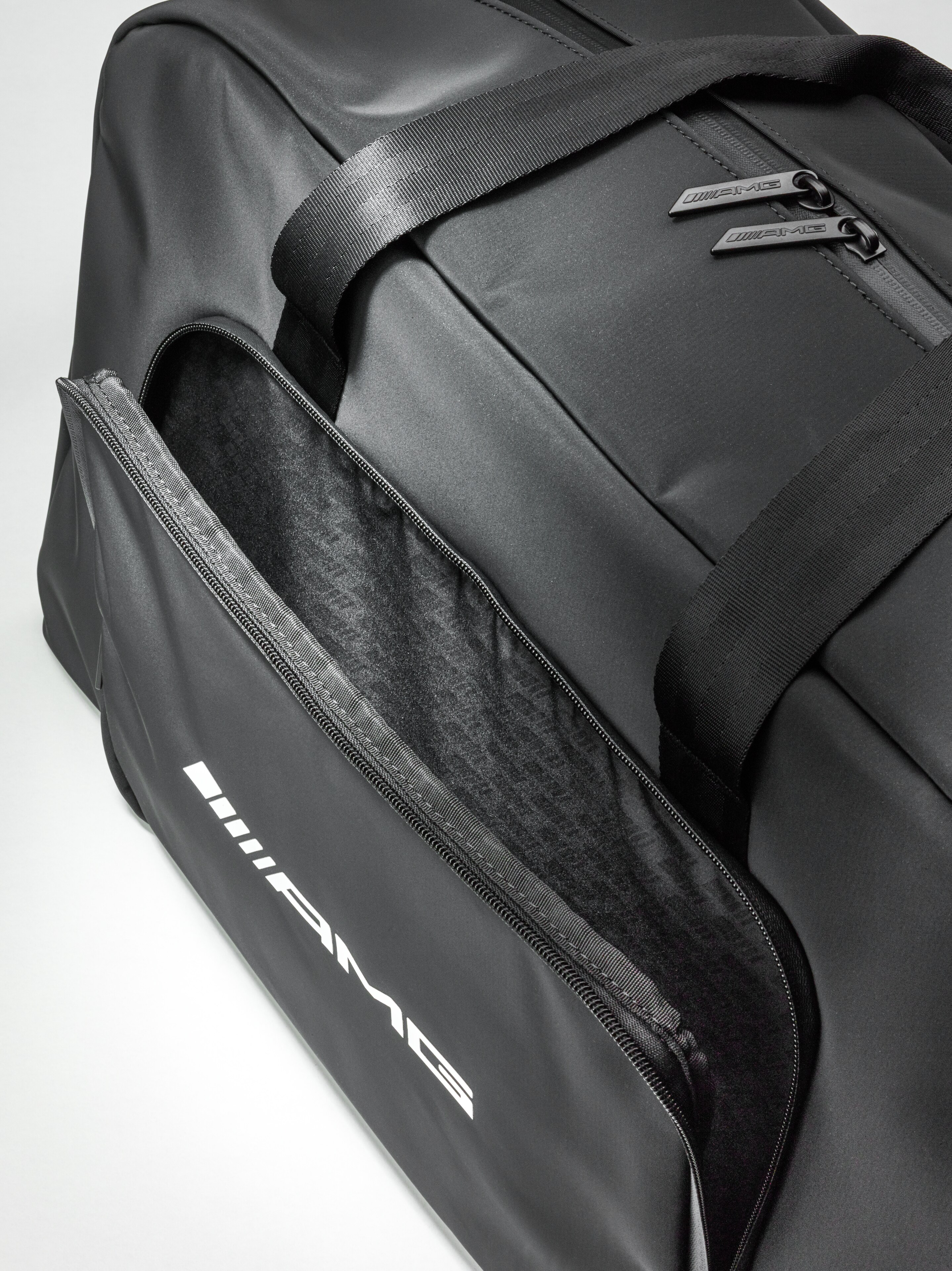 Sac de voyage AMG - noir, PVC / Polyester / Polyester