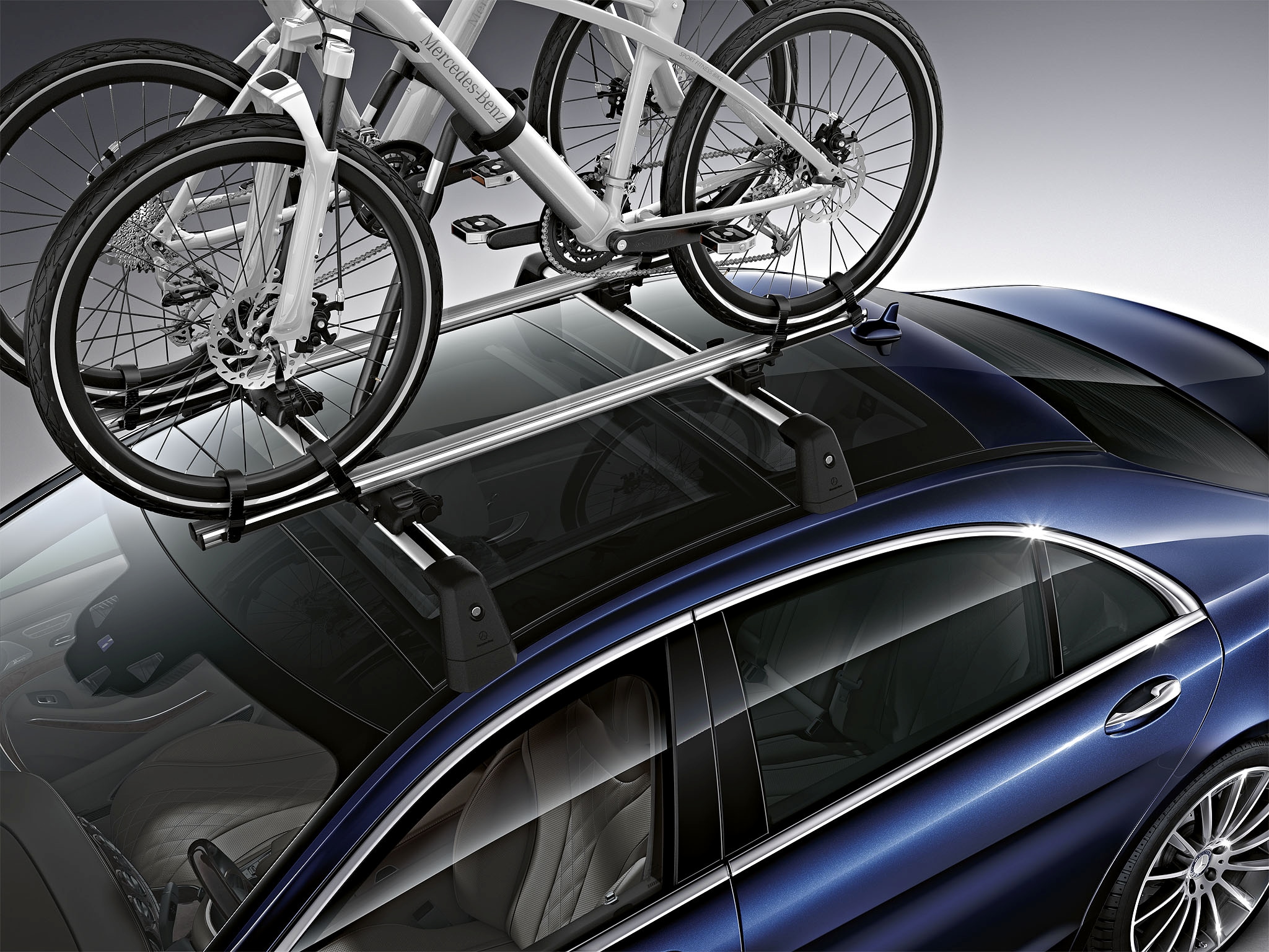 Porte-vélo - Aluminium / Matière plastique, argenté / noir