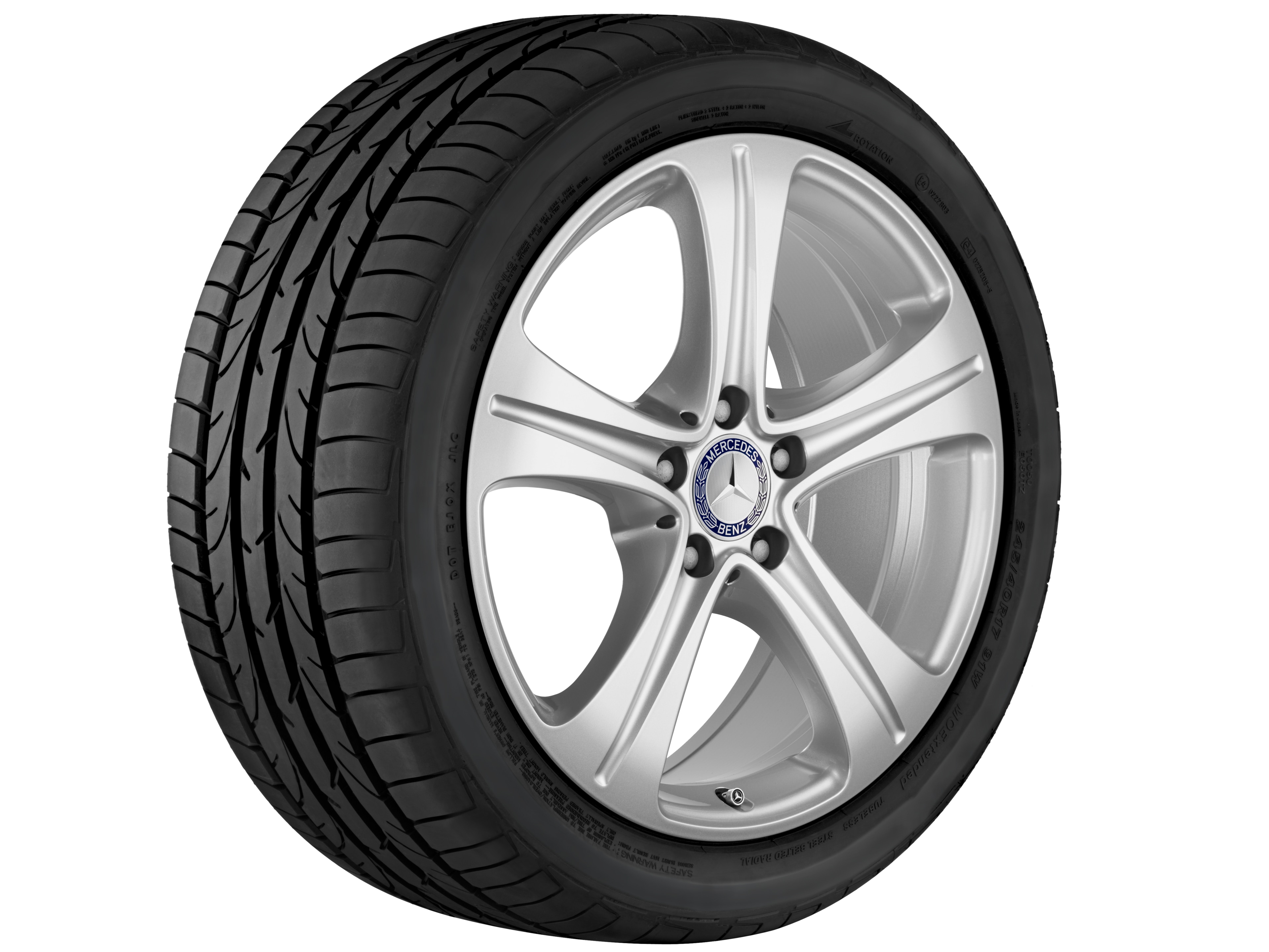 Jante à 5 branches - 245/45 R18 XL 100R, 8 J x 18 ET 43