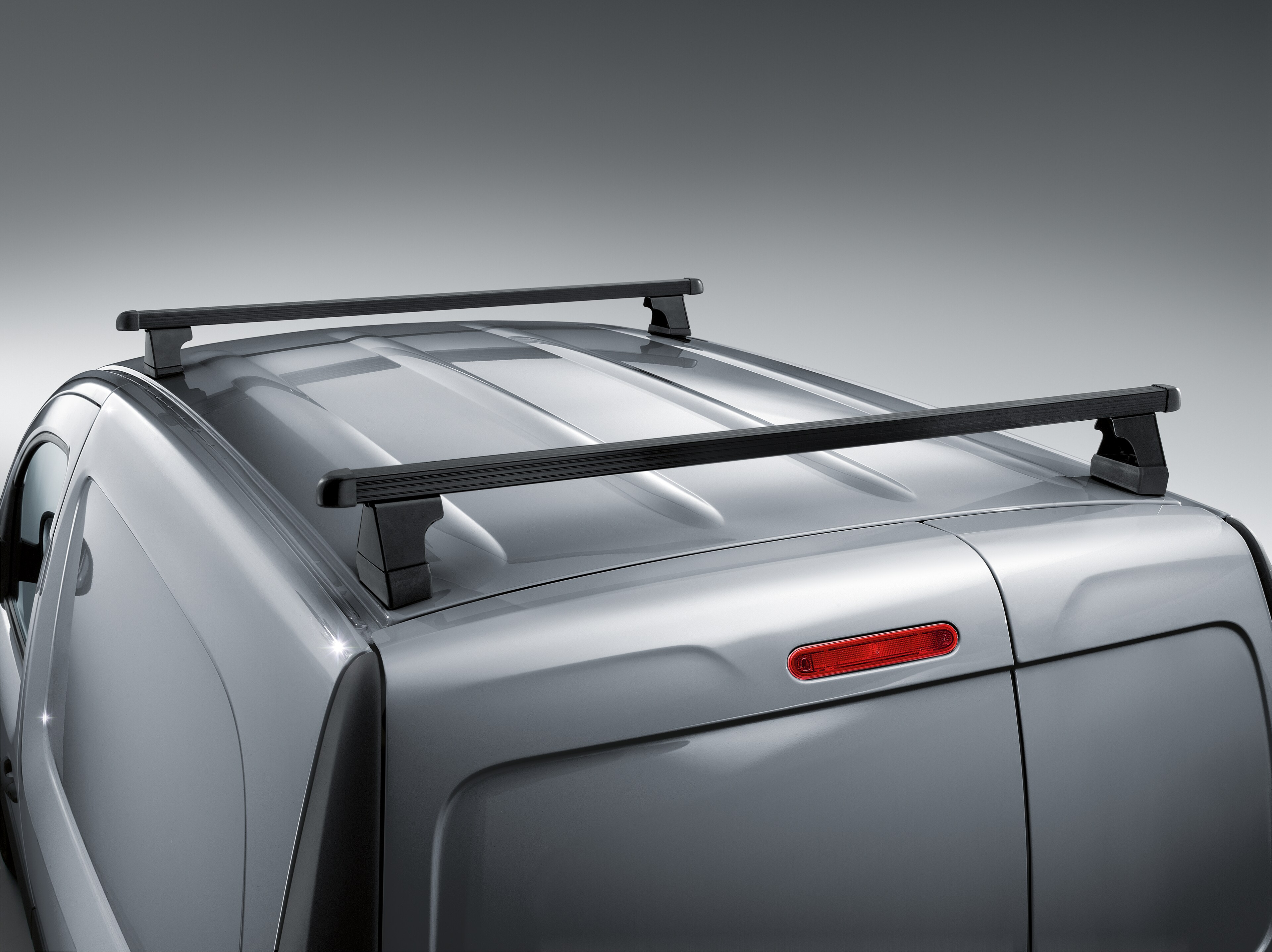 Barres de toit standard, deux ponts transversaux - Acier / Matière plastique, noir