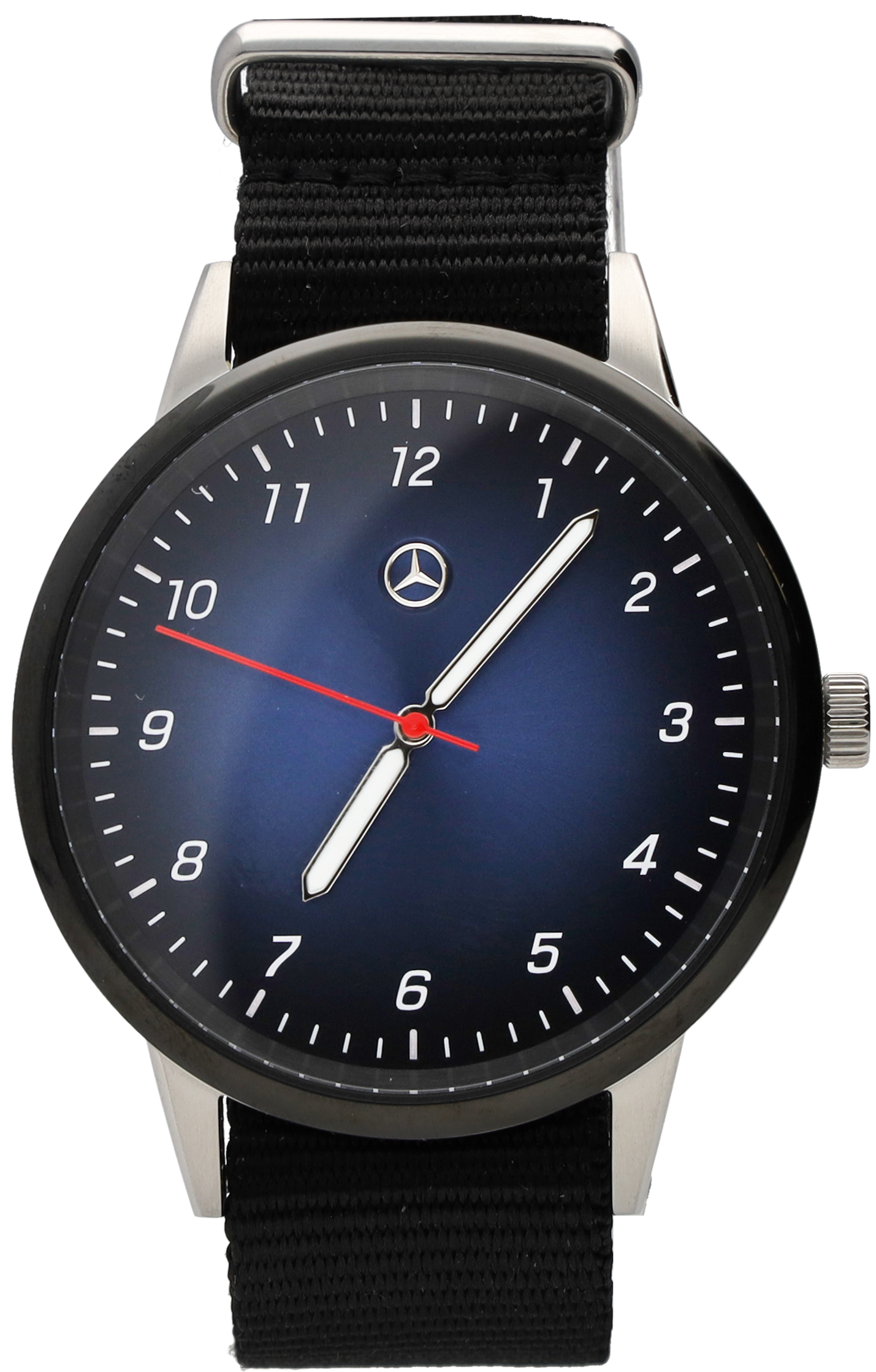 Montre homme - noir / bleu / argenté, Acier inoxydable / Nylon